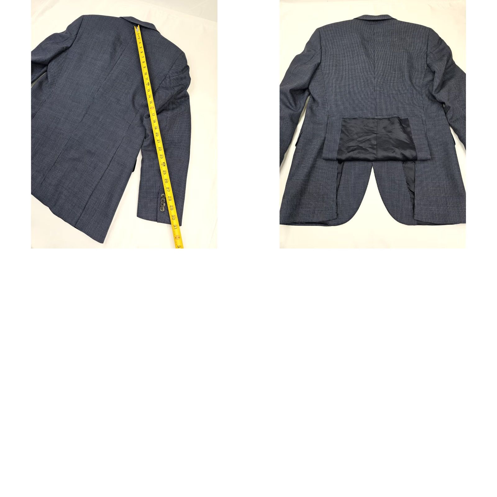 Loro Piana Cremieux Loro Piana 100% Wool Sport Coat Men 40L Blue Nailhead Blazer Size 40R - 9 Thumbnail