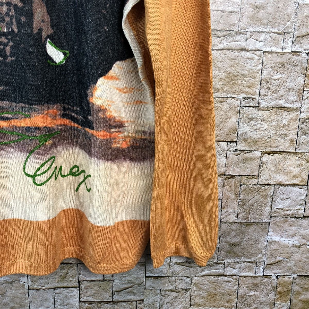 Japanese Brand × Vintage Evex big elephant Orange Knitwear #A1185 Size L / US 10 / IT 46 - 9 Thumbnail