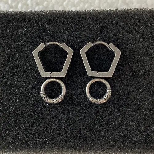 Jewelry × Other 925 Silver Plated Ring Dangle Drop Earrings for Men Women Size ONE SIZE - 3 Thumbnail