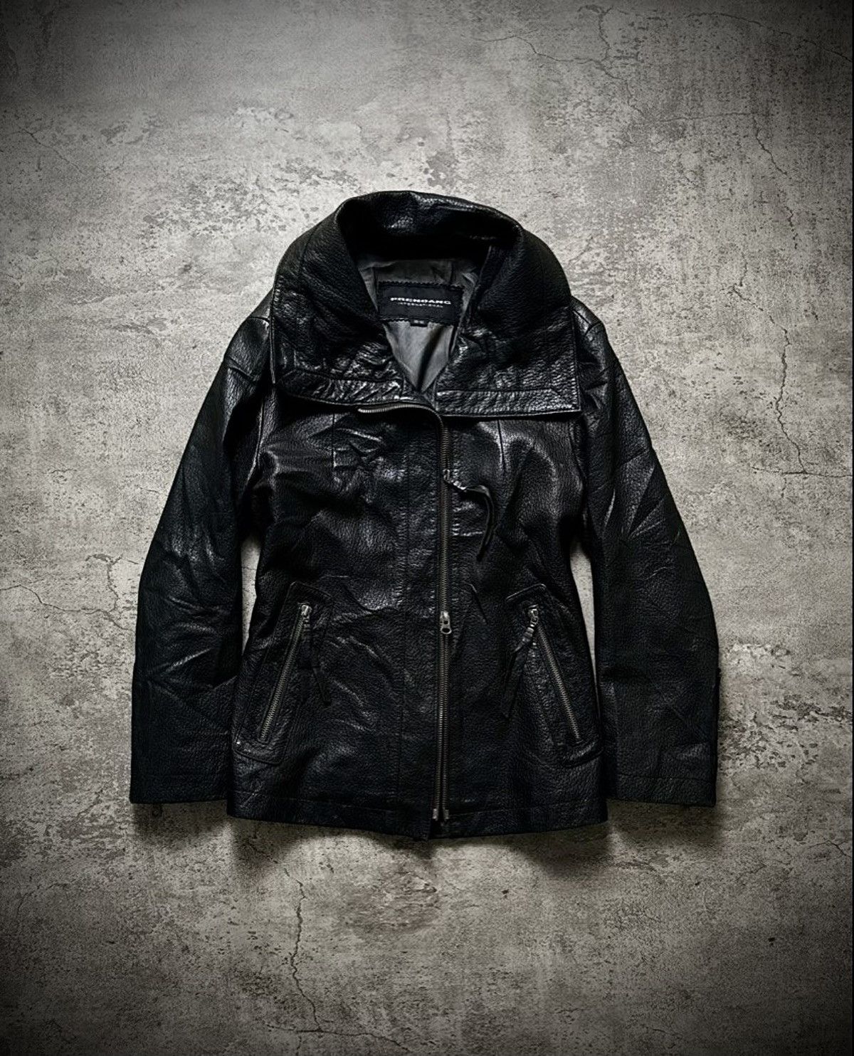 Ekam × Japanese Brand ekam asymmetrical leather jacket | Grailed