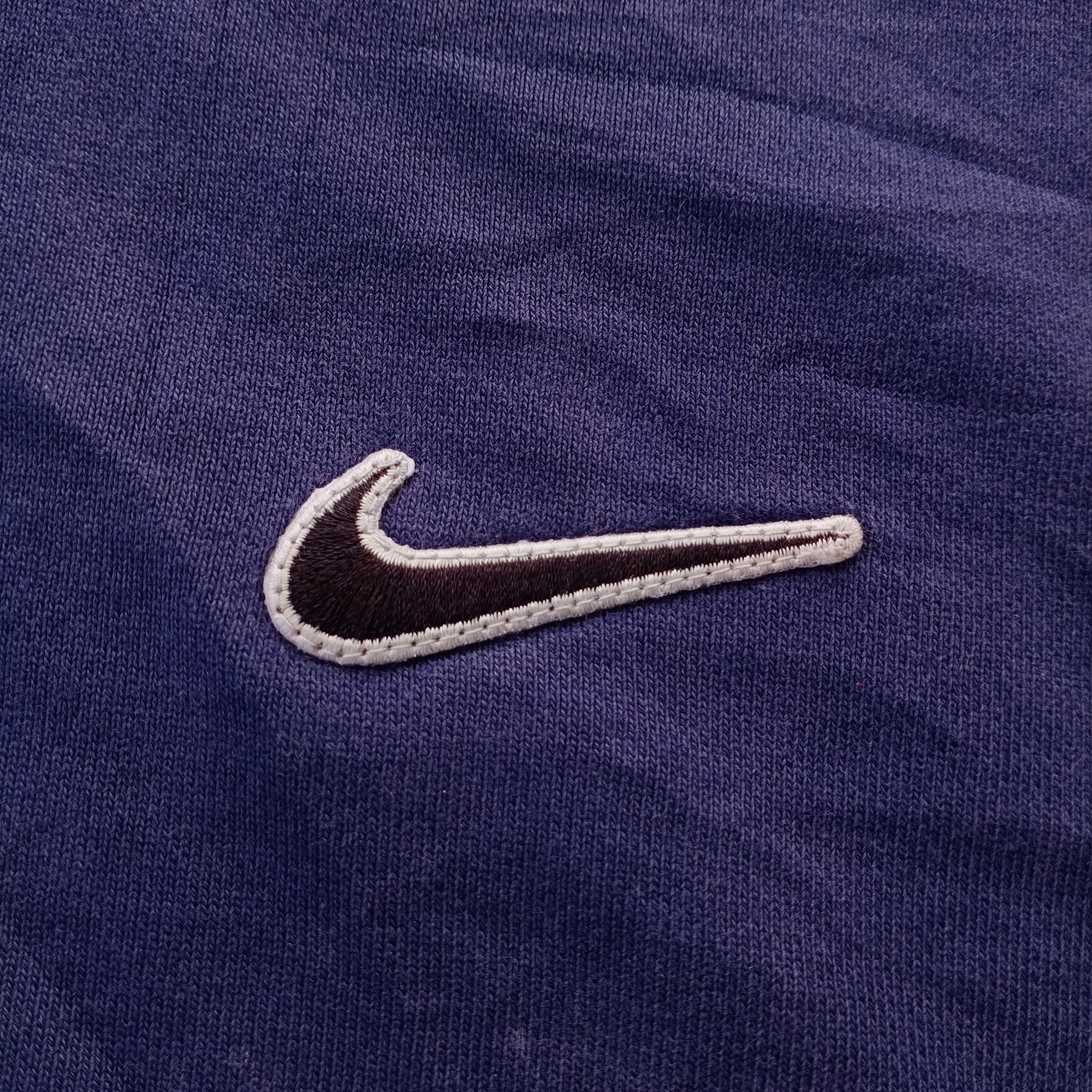 Nike × Vintage Vintage Nike Small Logo Half Zipper Hoodie Blue Navy Swoosh Size US XL / EU 56 / 4 - 4 Thumbnail