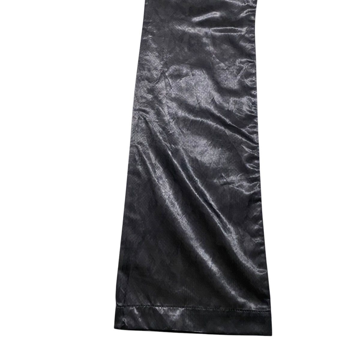Japanese Brand M.F EDITORIAL Black Snakeskin Wide Leg Pant Size US 31 - 13 Thumbnail