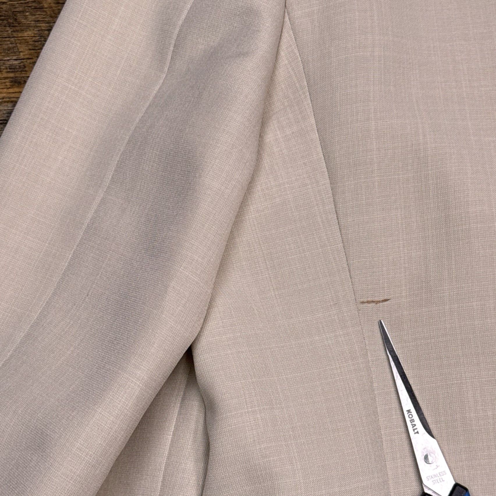 Stafford Stafford Suit 2 Piece Long Tan Pleated Notch Lapel Single-Breasted 46 Chest 48 36 Skinny? Size 46R - 7 Thumbnail