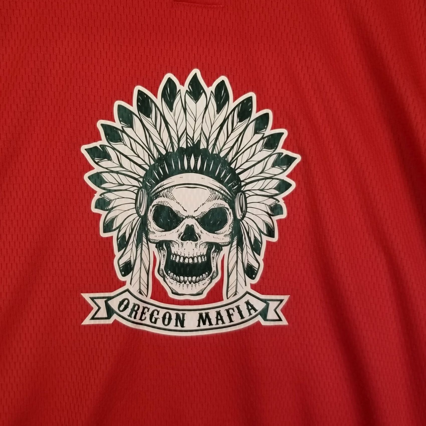 Vintage OREGON MAFIA BASEBALL JERSEY Men 2XL Shirt Red Vintage Skull Tribal 69 XXL Baseball Jersey Shirt Mens Size US XXL / EU 58 / 5 - 3 Thumbnail