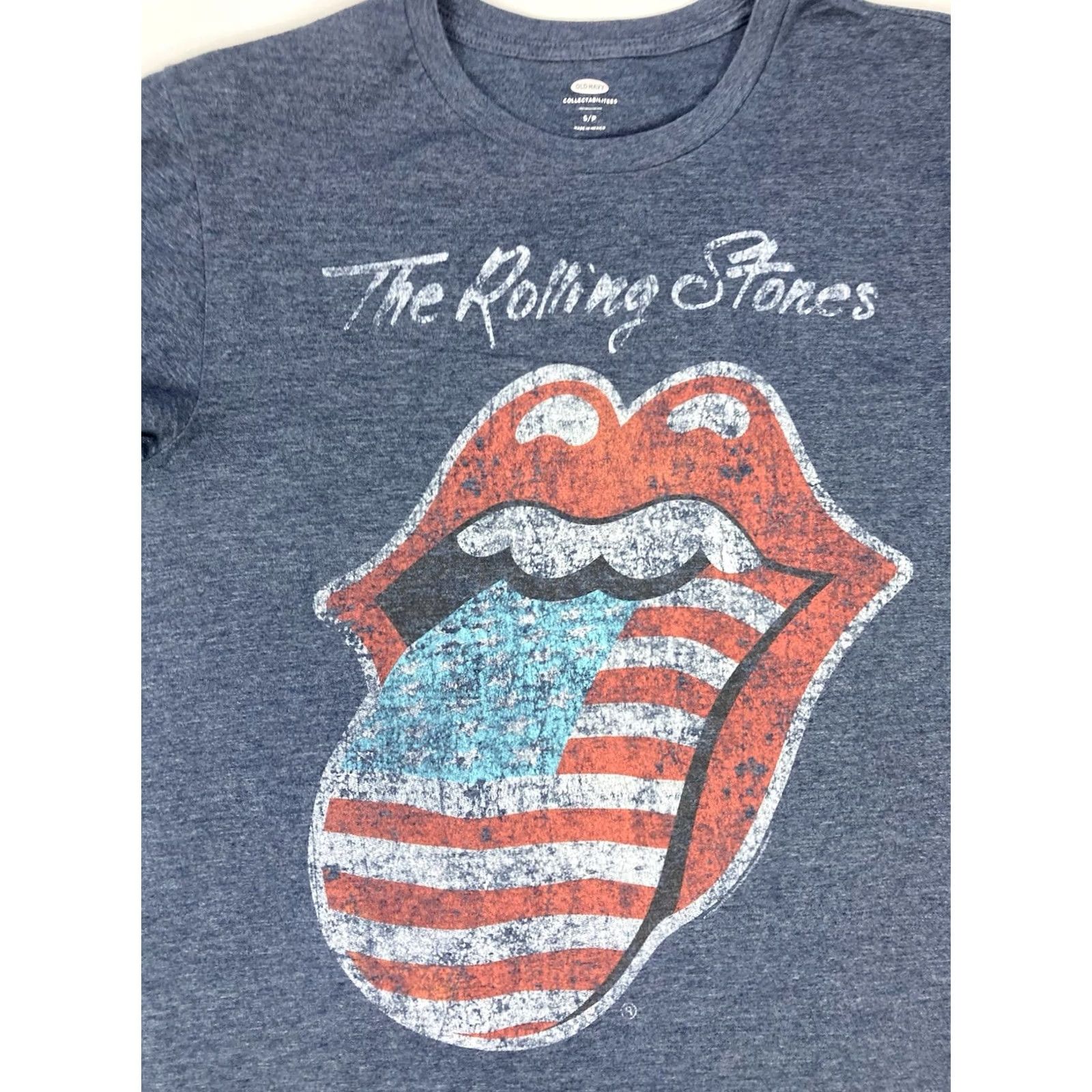 Old Navy VINTAGE The Rolling Stones US Tour 1978 Retro Graphic T-shirt Men Small Blue Music Size US S / EU 44-46 / 1 - 2 Thumbnail