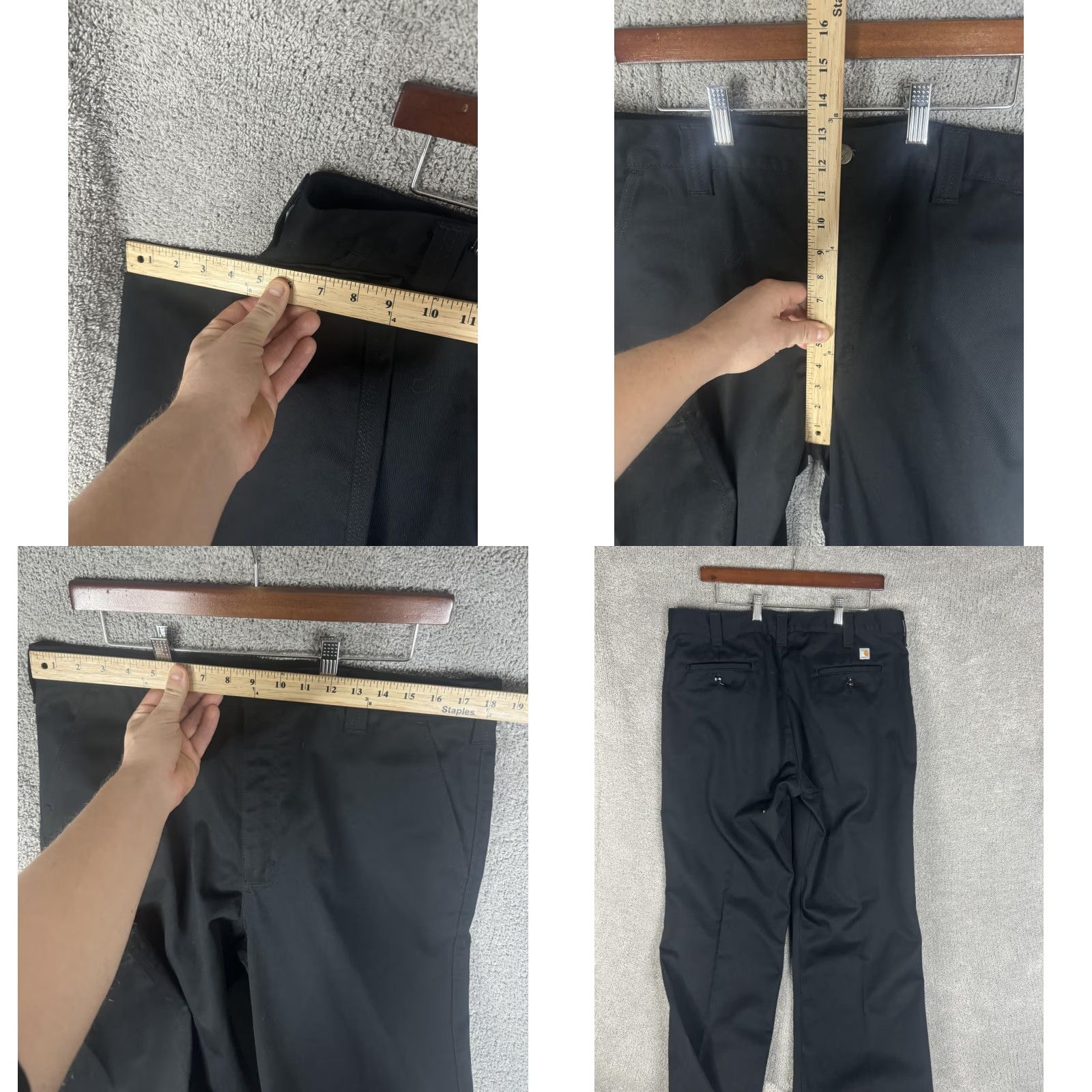Carhartt Carhartt Pants Mens 38x34 Black B290 BLK Twill Straight Leg Work Uniform Pants Size US 38 / EU 54 - 8 Thumbnail