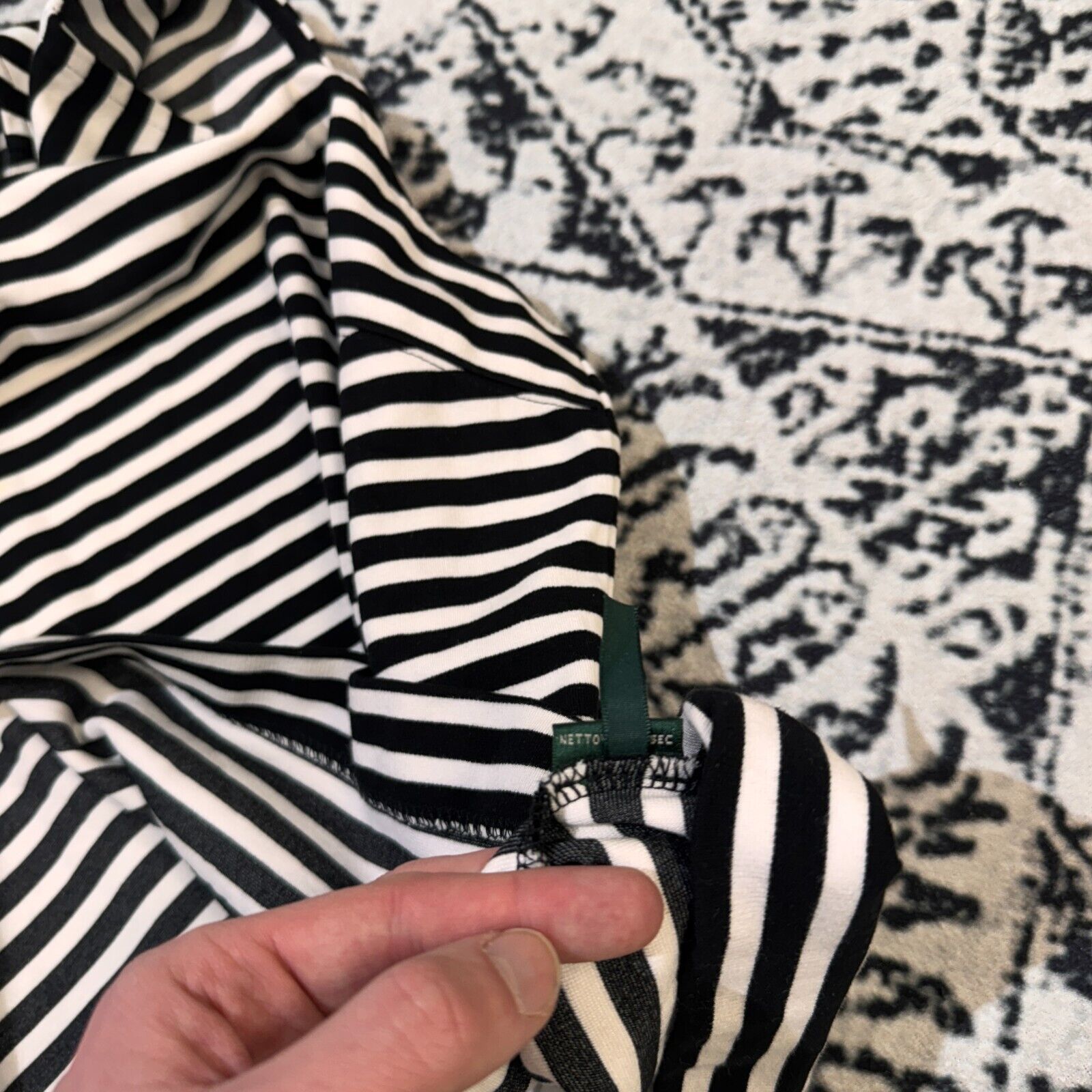 Ralph Lauren × Vintage Ralph Lauren White Black Viscose Striped Top Blouse Size 2XL Size US XXL / EU 58 / 5 - 13 Thumbnail