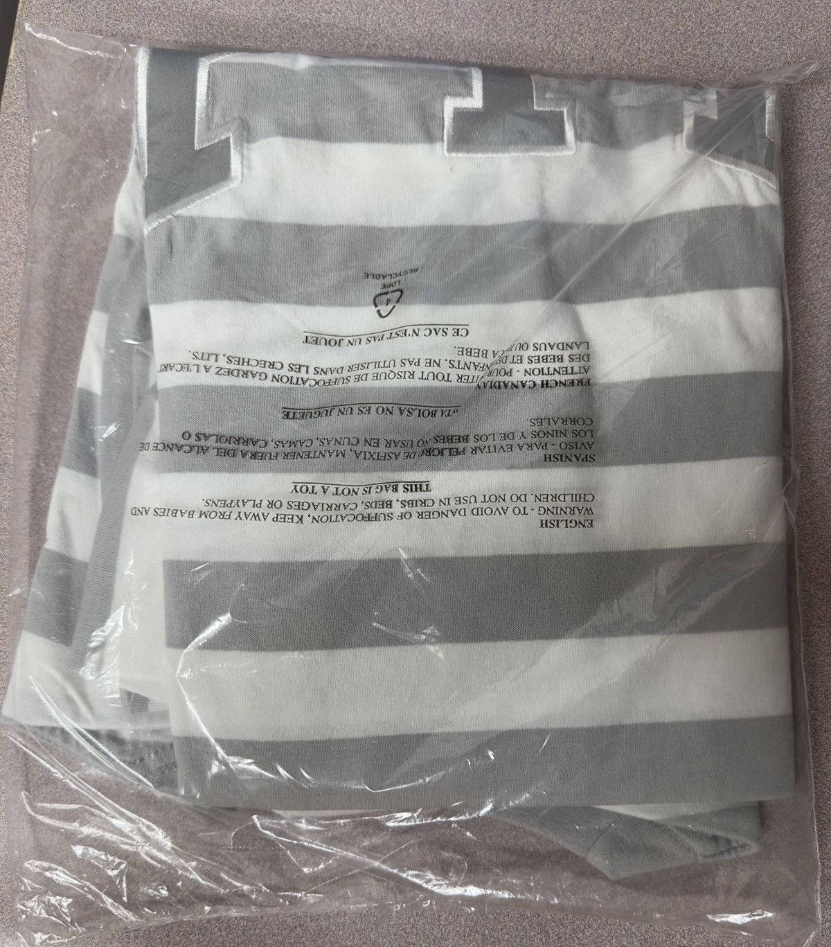 Fuck The Population FTP - Striped Arch Logo Tee (Gray) Size US M / EU 48-50 / 2 - 3 Thumbnail