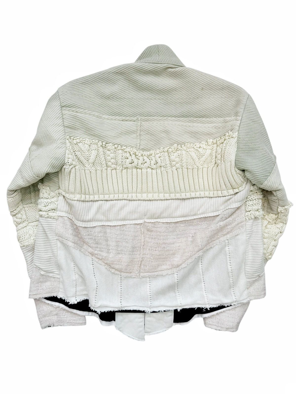 Greg Lauren Mint Cropped Fisherman GL1 Kimono Knit Patchwork Size US S / EU 44-46 / 1 - 2 Thumbnail