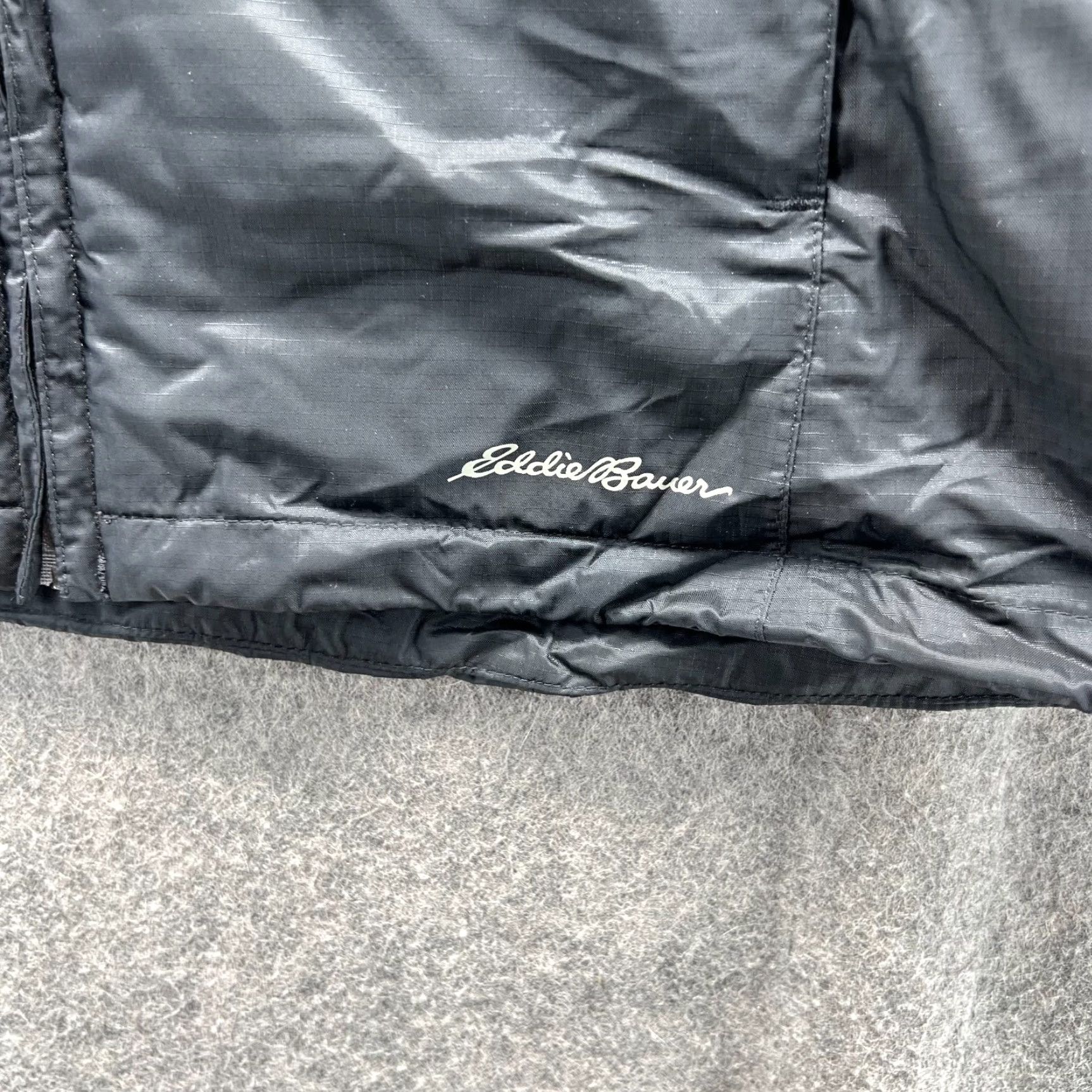 Eddie Bauer VINTAGE Eddie Bauer Jacket Womens Medium Black Windbreaker Weatheredge Ripstop Hoodie Nylon Solid Patterns All Seasons Fall Spring Summer Winter Size M / US 6-8 / IT 42-44 - 6 Thumbnail