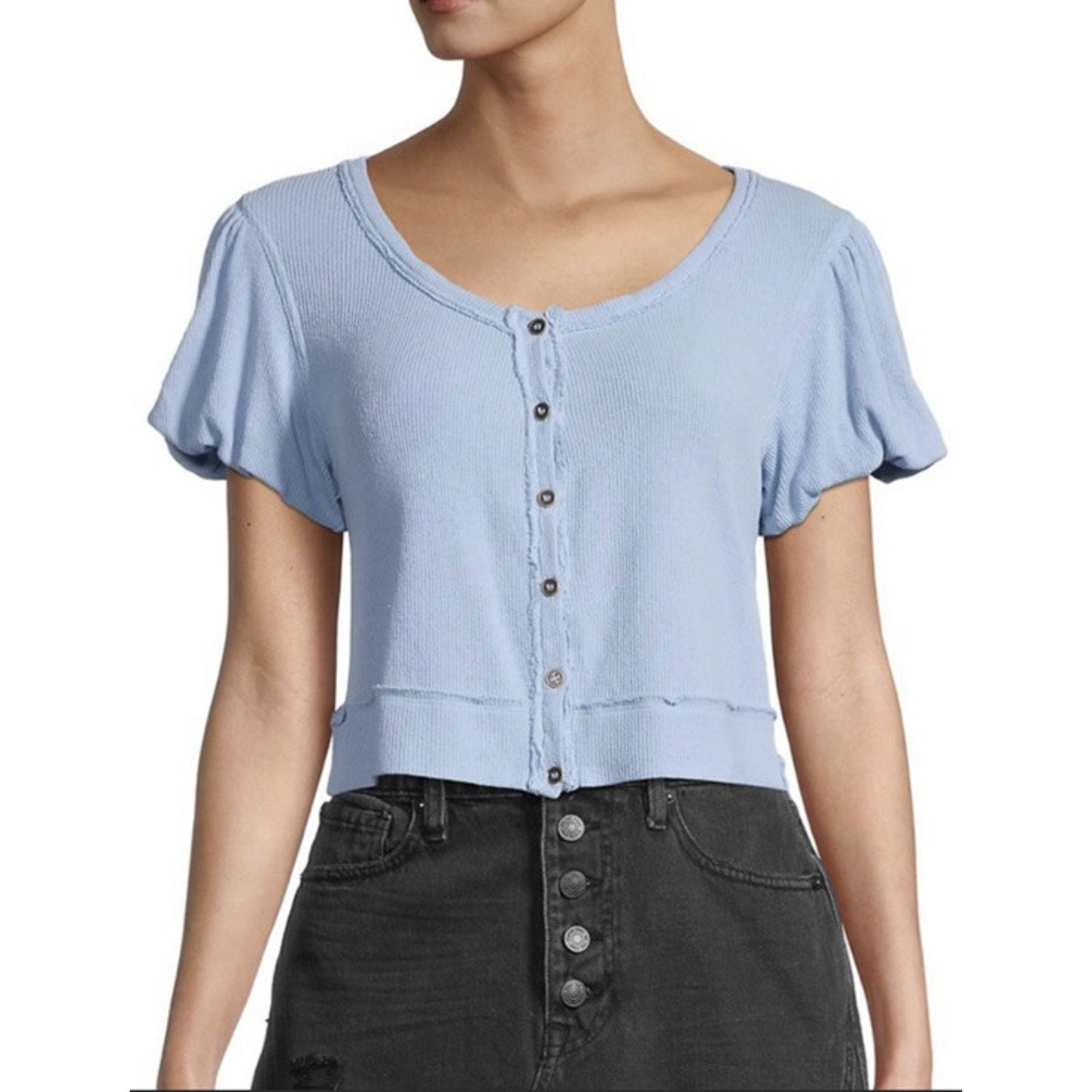 Free People Free People Molly T-Shirt Larkspur S Y2K t-shirt FP3011924 Size S / US 4 / IT 40 - 4 Thumbnail