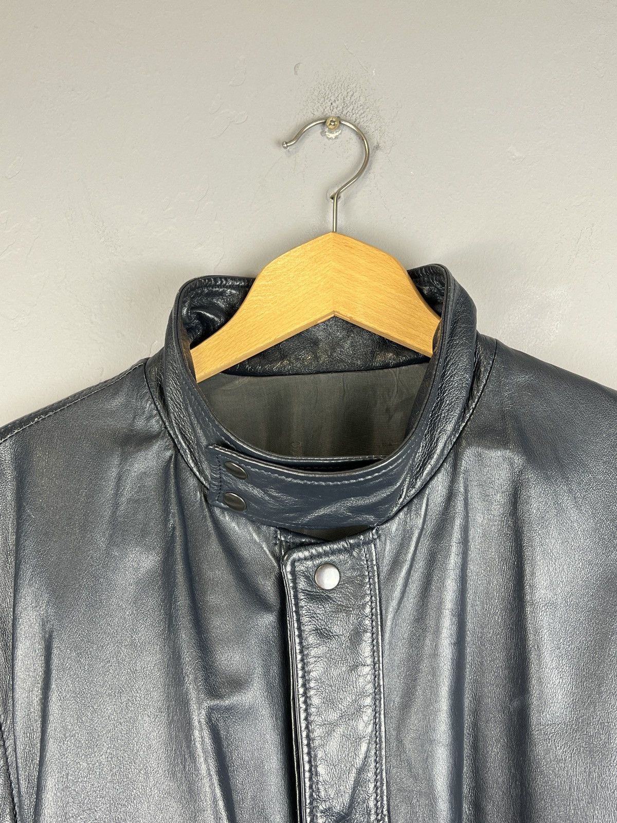 Vintage Vintage 80s Leather Trucker jacket Racing Moto y2k Size US M / EU 48-50 / 2 - 2 Thumbnail