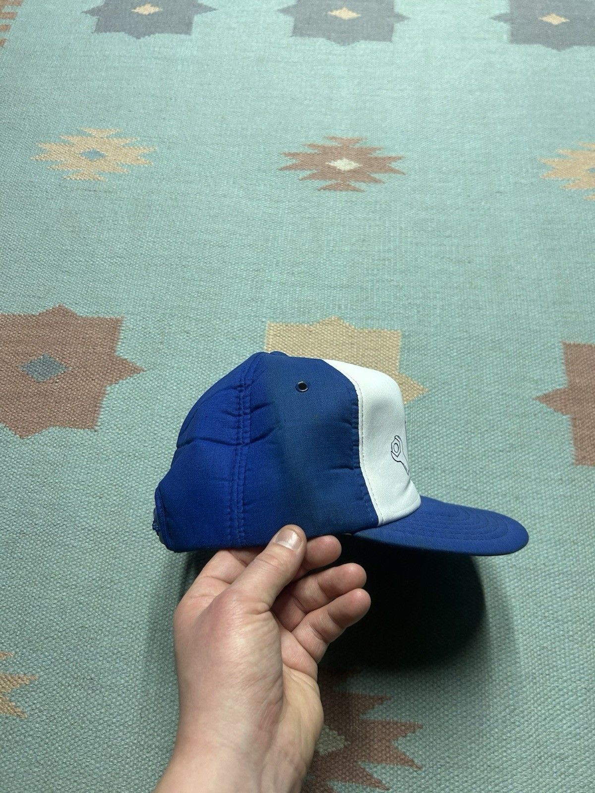 Vintage Vtg SnapBack hat Libra Associates Lebanon Oregon blue white Size ONE SIZE - 7 Thumbnail