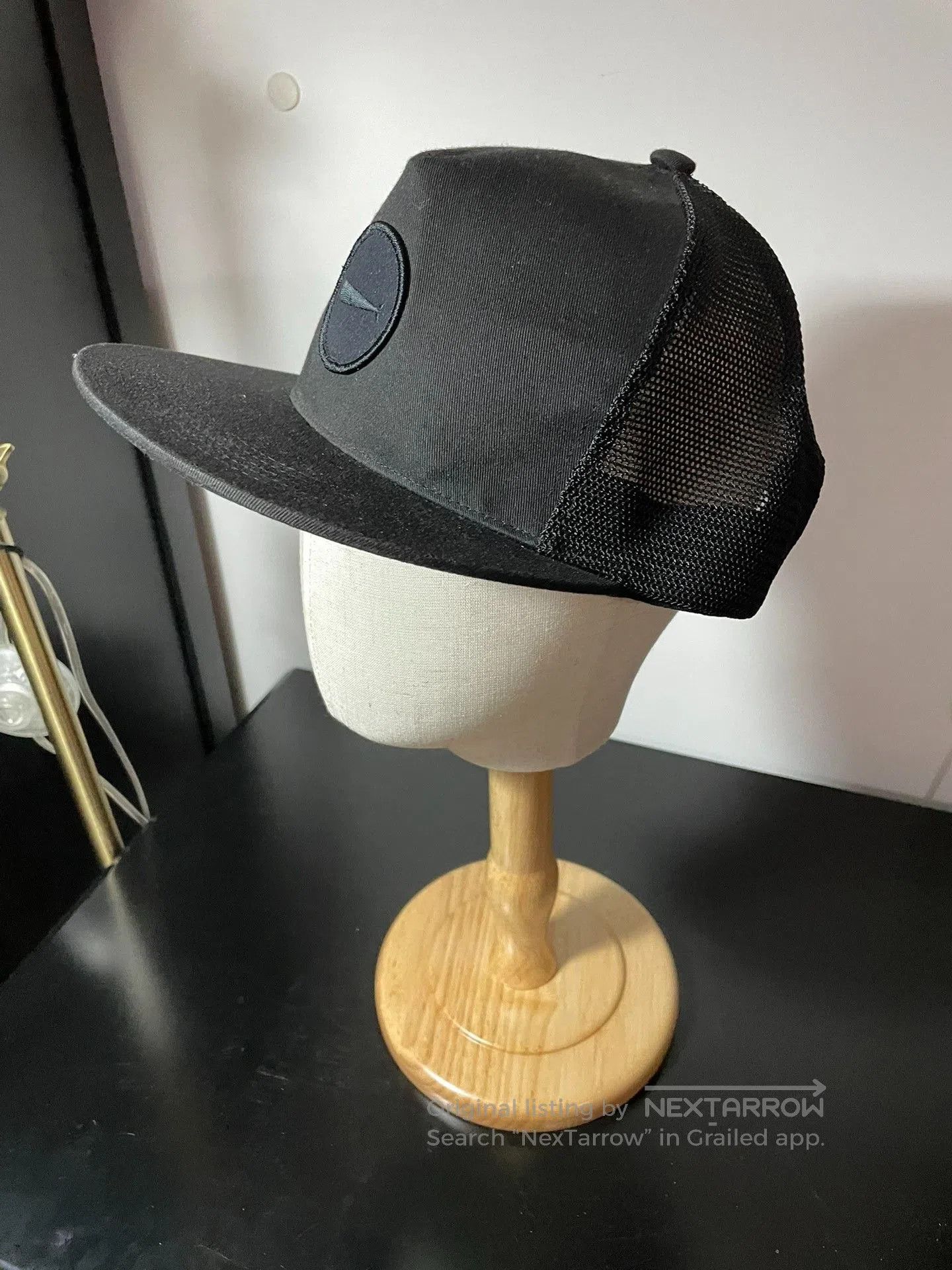 Descendant Descendant Little Whale Black Flat Brim Cap. Size ONE SIZE - 2 Thumbnail