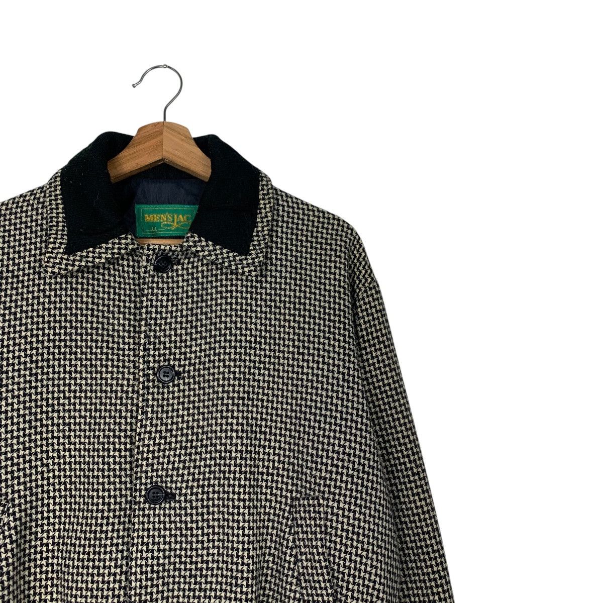 Japanese Brand MEN’S JAC Houndstooth Button Collared Wool Jacket #2078-C91 Size US M / EU 48-50 / 2 - 5 Thumbnail