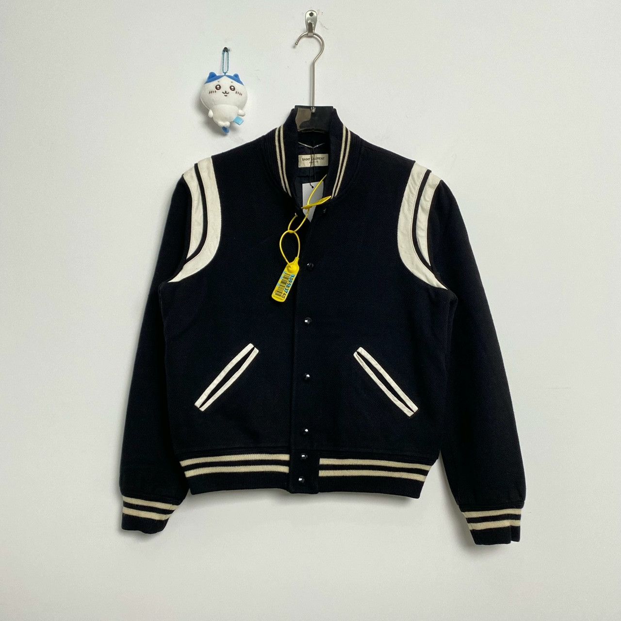 Saint Laurent Paris Saint Laurent Black White Striped Baseball Jacket Size US M / EU 48-50 / 2 - 1 Thumbnail
