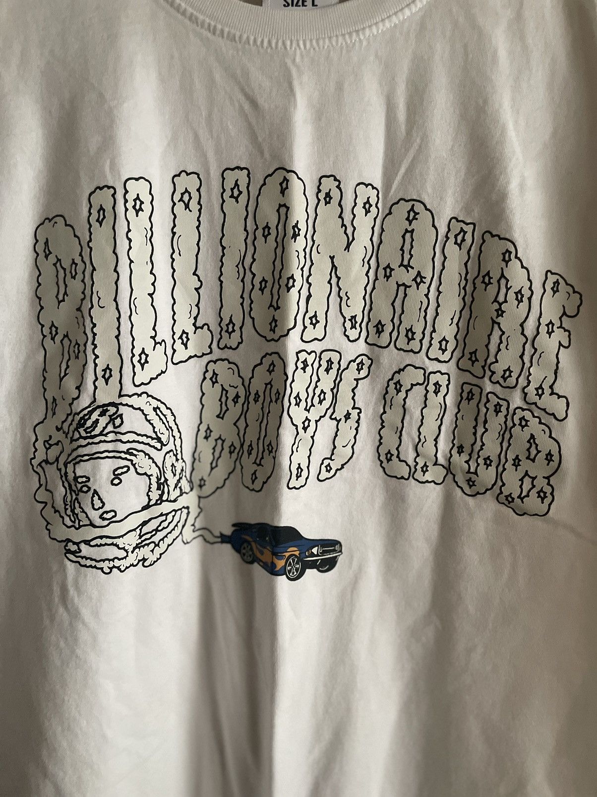 Billionaire Boys Club Billionaire Boys Club Smoking Car Logo Tee White Size US L / EU 52-54 / 3 - 2 Thumbnail