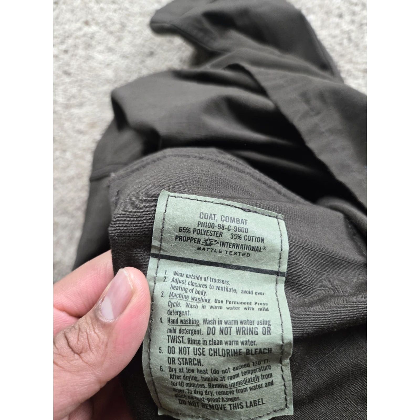 Propper VINTAGE Propper Jacket Military Mens Small Regular Brown Ripstop Cotton Button Pockets Size US S / EU 44-46 / 1 - 7 Thumbnail