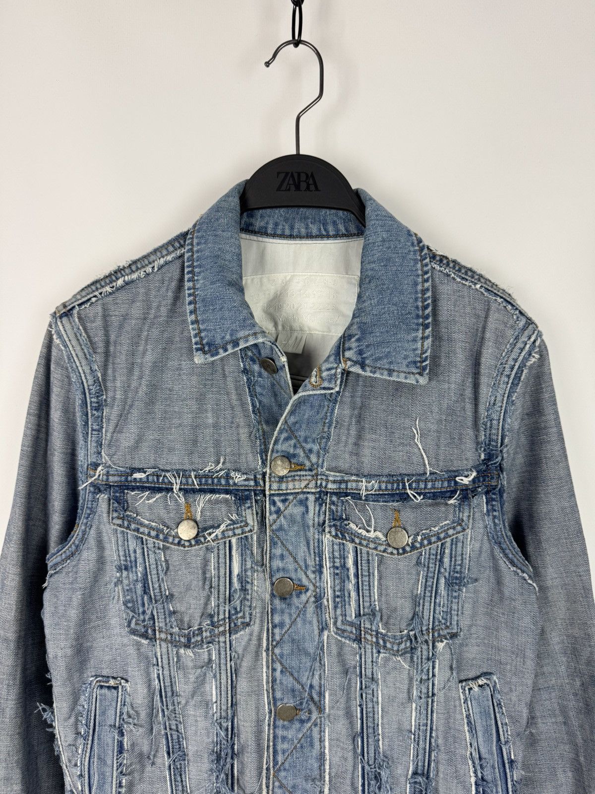 H&M × Maison Margiela SS12 Maison Margiela x H&M Distressed Reverse Denim Jacket Size US S / EU 44-46 / 1 - 5 Thumbnail