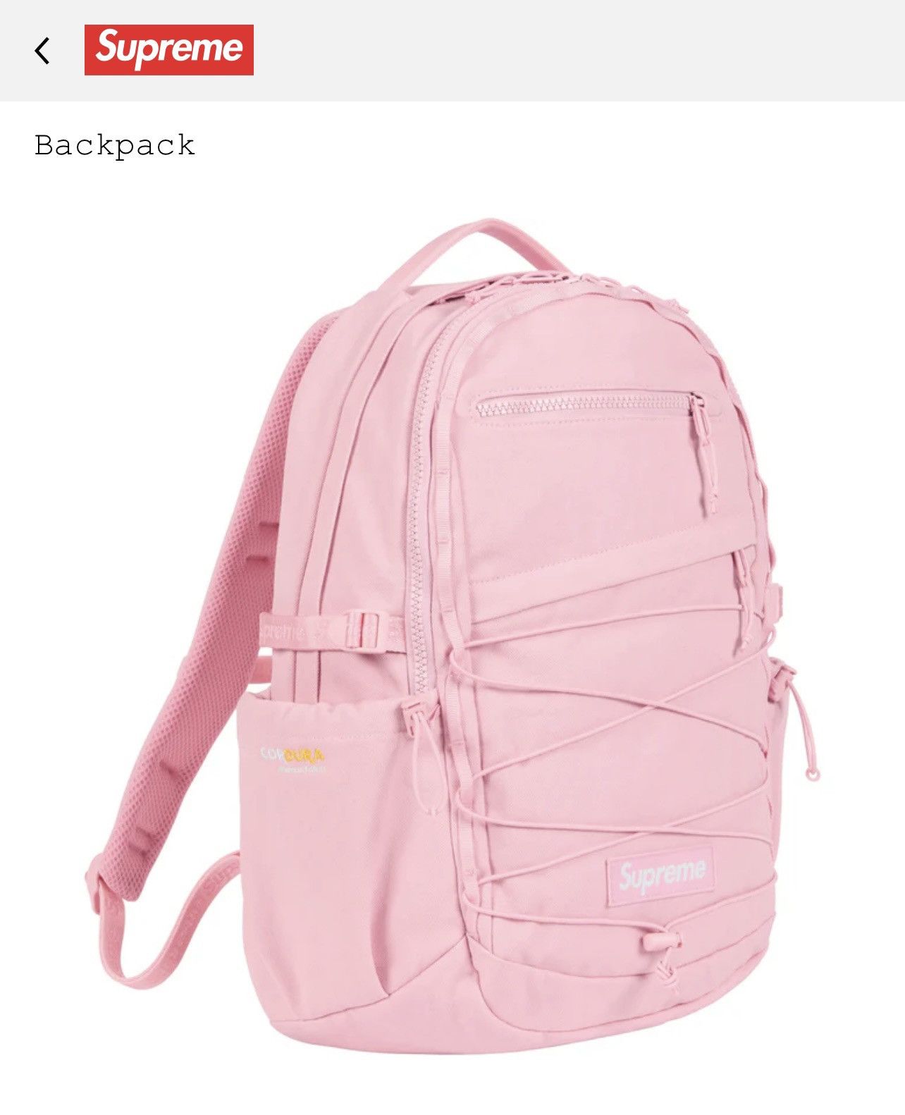 Supreme Supreme 25SS backpack light pink Size ONE SIZE - 2 Thumbnail