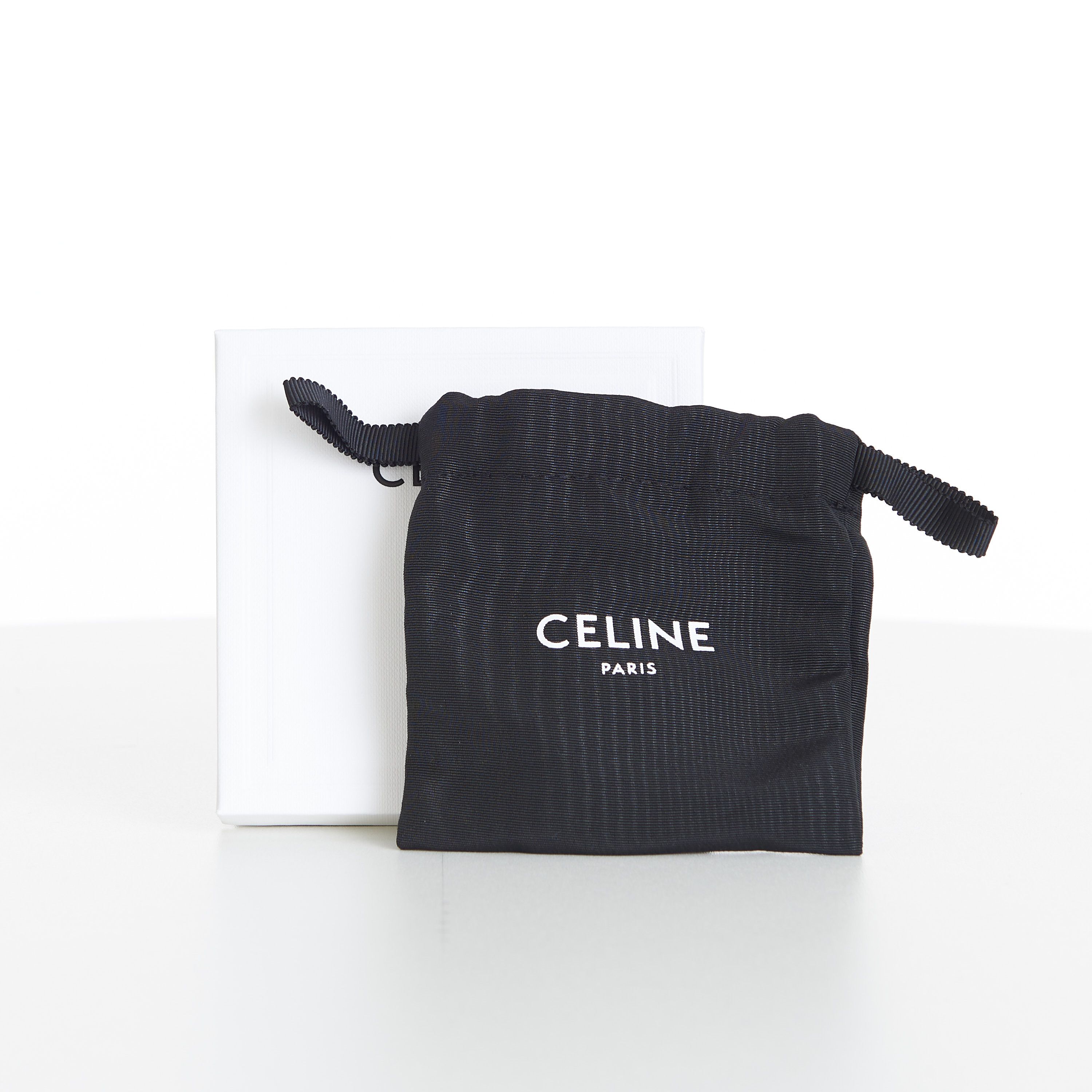 Celine Cuir Triomphe Hair Clip In Tan Brown Calfskin & Steel Size ONE SIZE - 3 Thumbnail