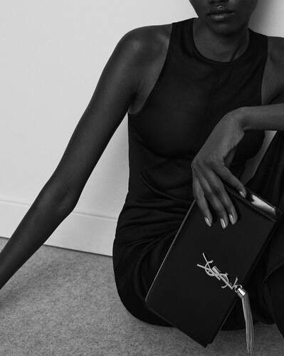 Saint Laurent Paris o1b1hav110125 Size: OS / Kate Clutch Brushed Leather Black Size ONE SIZE - 4 Thumbnail