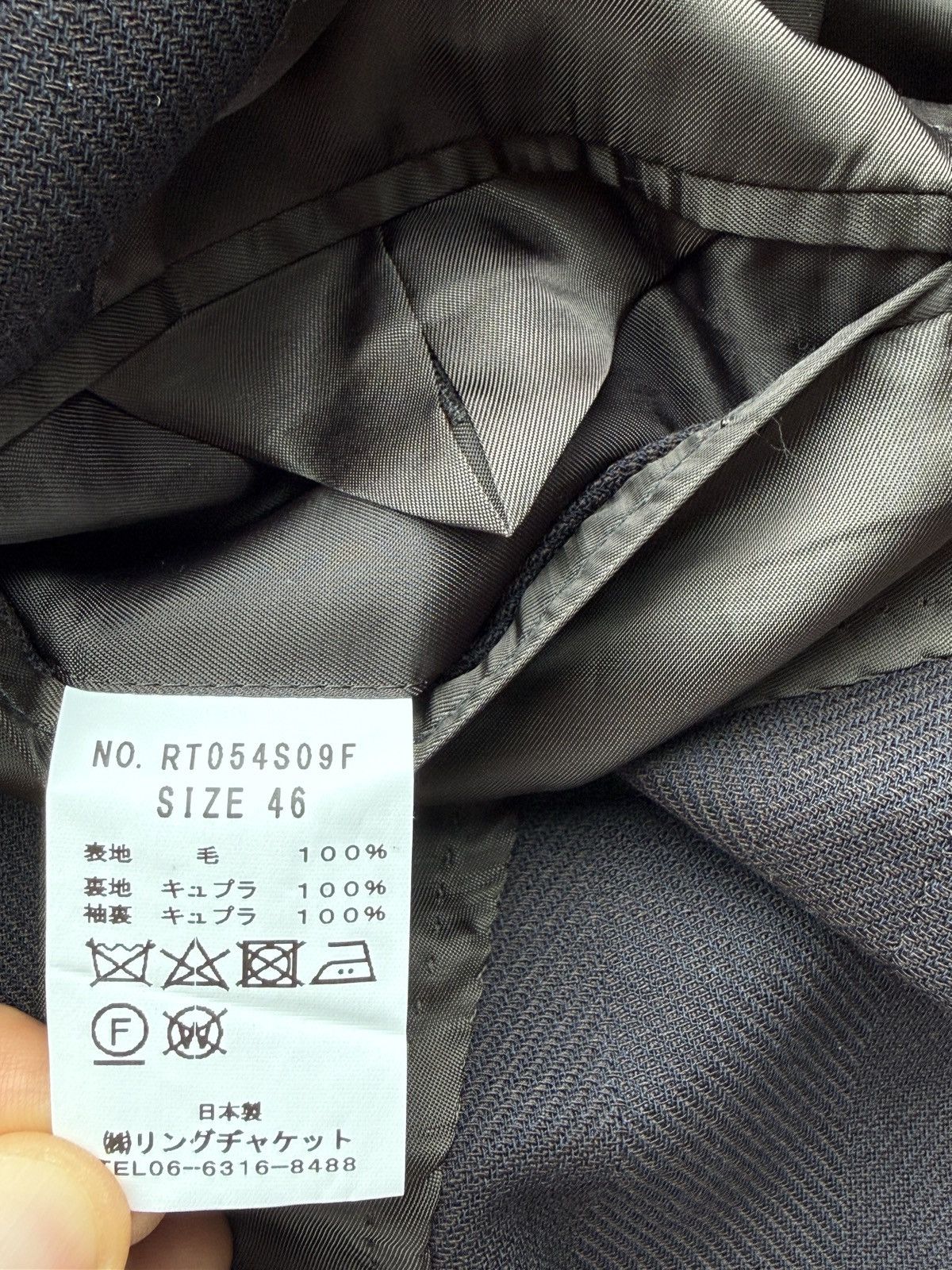 Ring Jacket Ring Jacket Mens Balloon Wool Japan Made 3 buttons Jacket Size 36R - 16 Thumbnail
