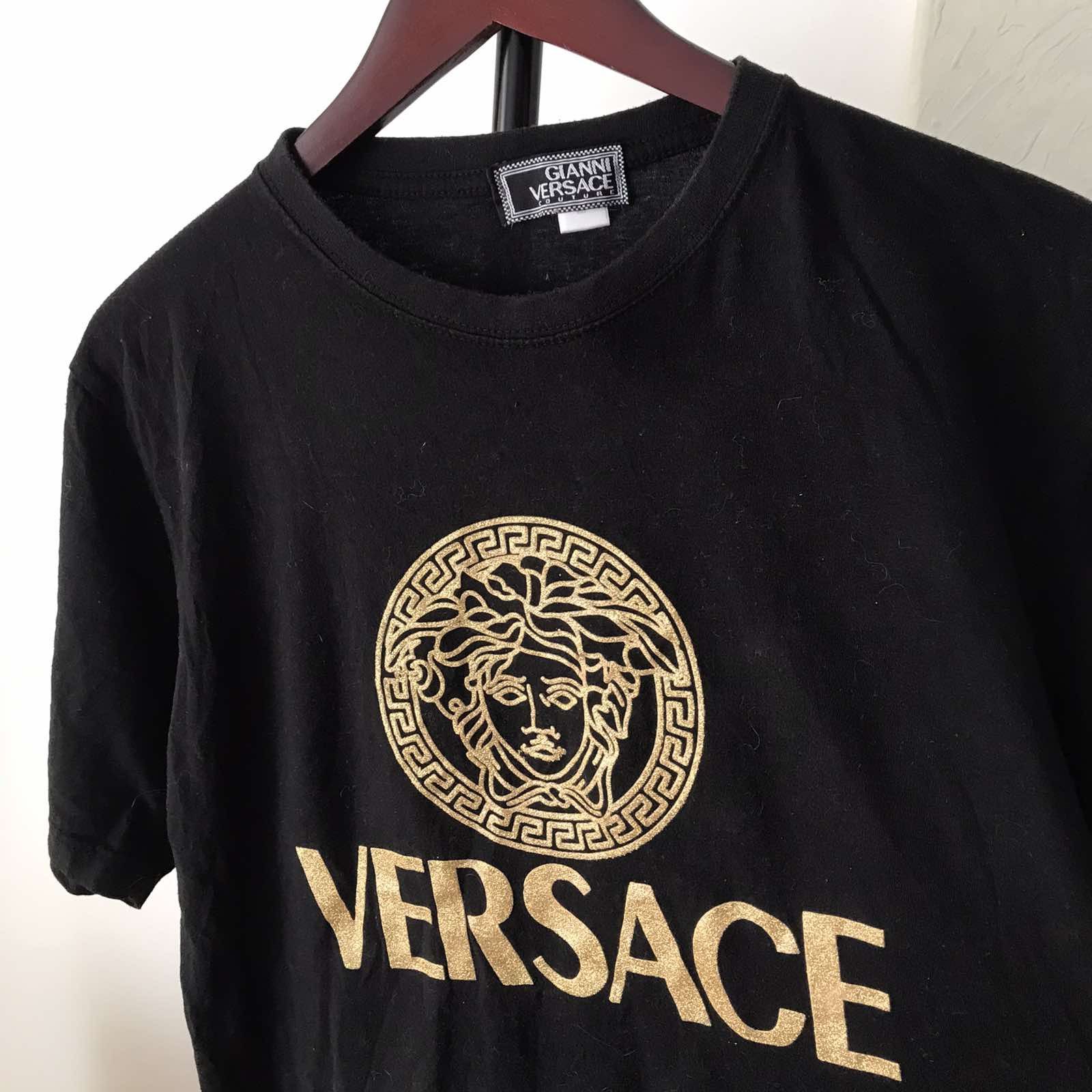 Versace Vintage Versace Big Logo Medusa Tee Size US M / EU 48-50 / 2 - 2 Thumbnail