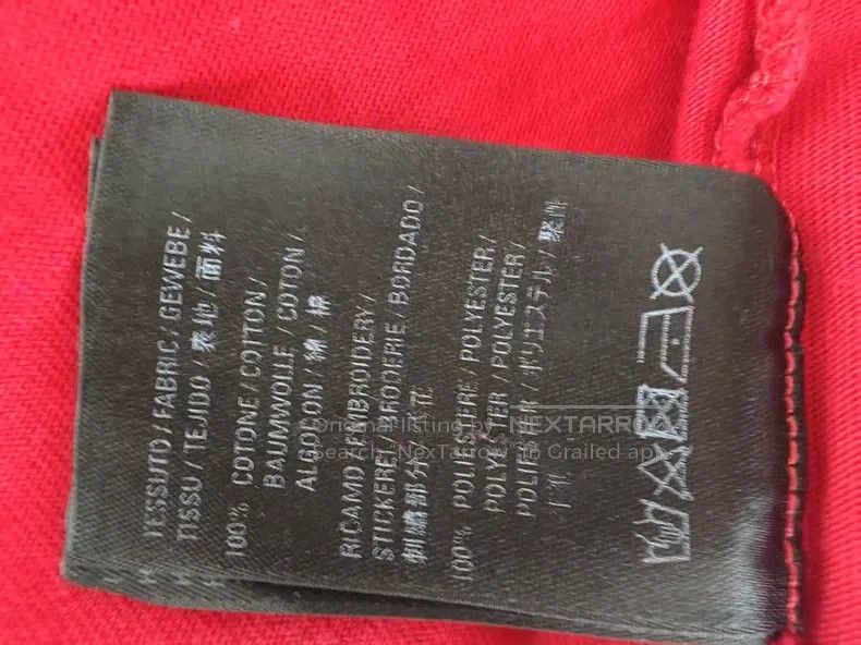 Balenciaga Balenciaga Red Crown Wheat Pattern Logo Short Sleeve, Size Size US XS / EU 42 / 0 - 7 Thumbnail