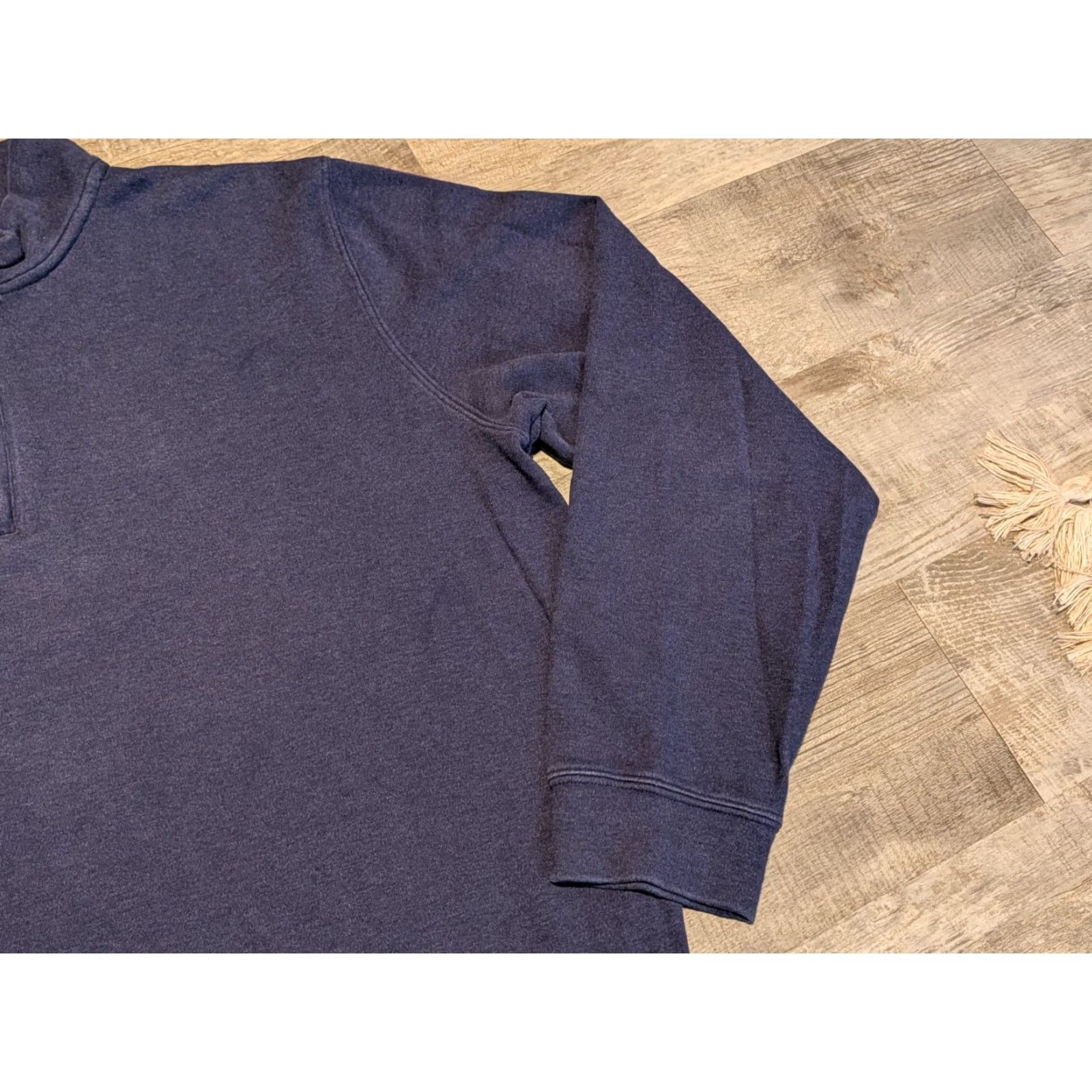 johnnie-O Johnnie-O Quarter Zip Pullover Cotton Sweater Heather Navy Sz L Pullover Regular Knit 1/4 Zip Mens Standing Logo Golf Preppy Classic Outdoor Size US L / EU 52-54 / 3 - 4 Thumbnail
