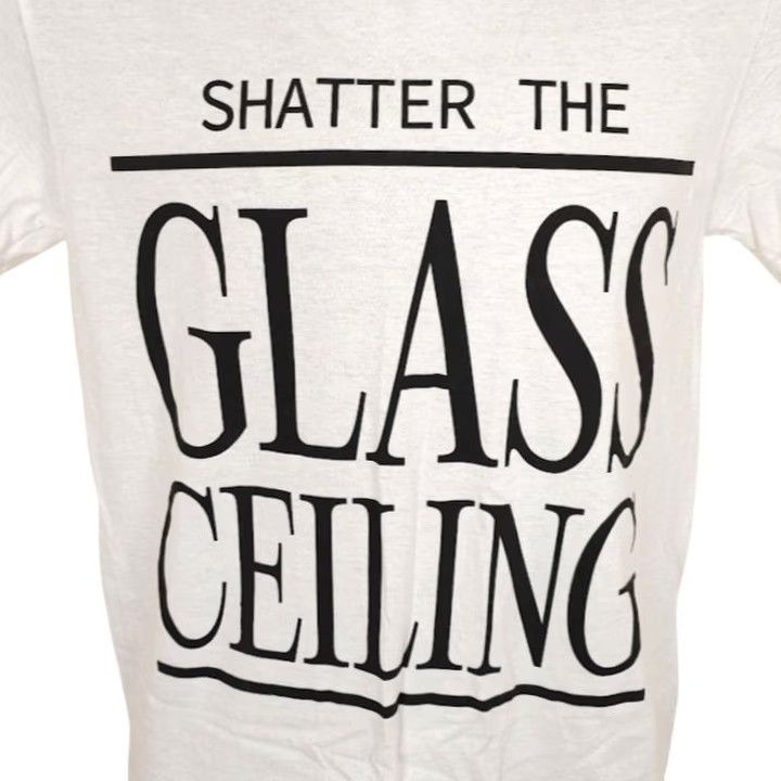 Vintage Shatter The Glass Ceiling T Shirt Mens Size Small White Break Through Barriers Size US S / EU 44-46 / 1 - 2 Thumbnail