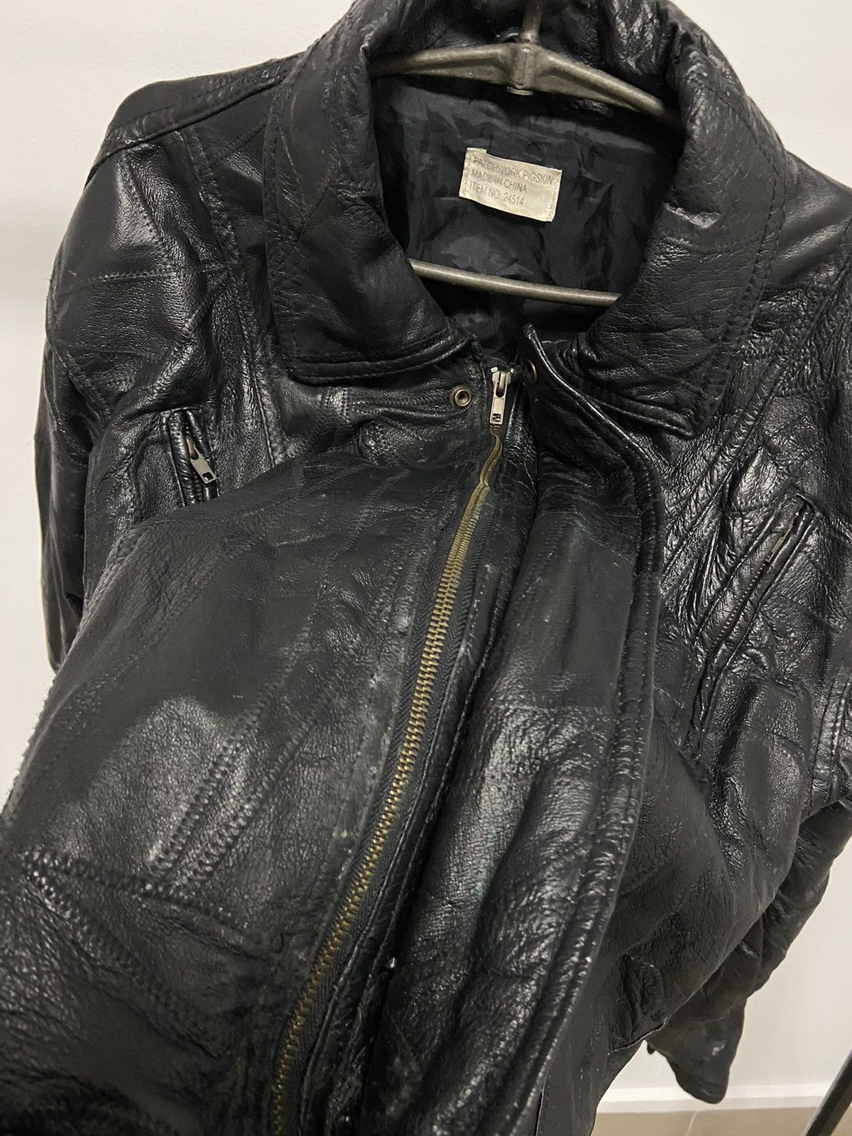 Vintage Vintage Leather Jacket Pig Skin Avant Garde 100% Air Force Size US XL / EU 56 / 4 - 11 Thumbnail