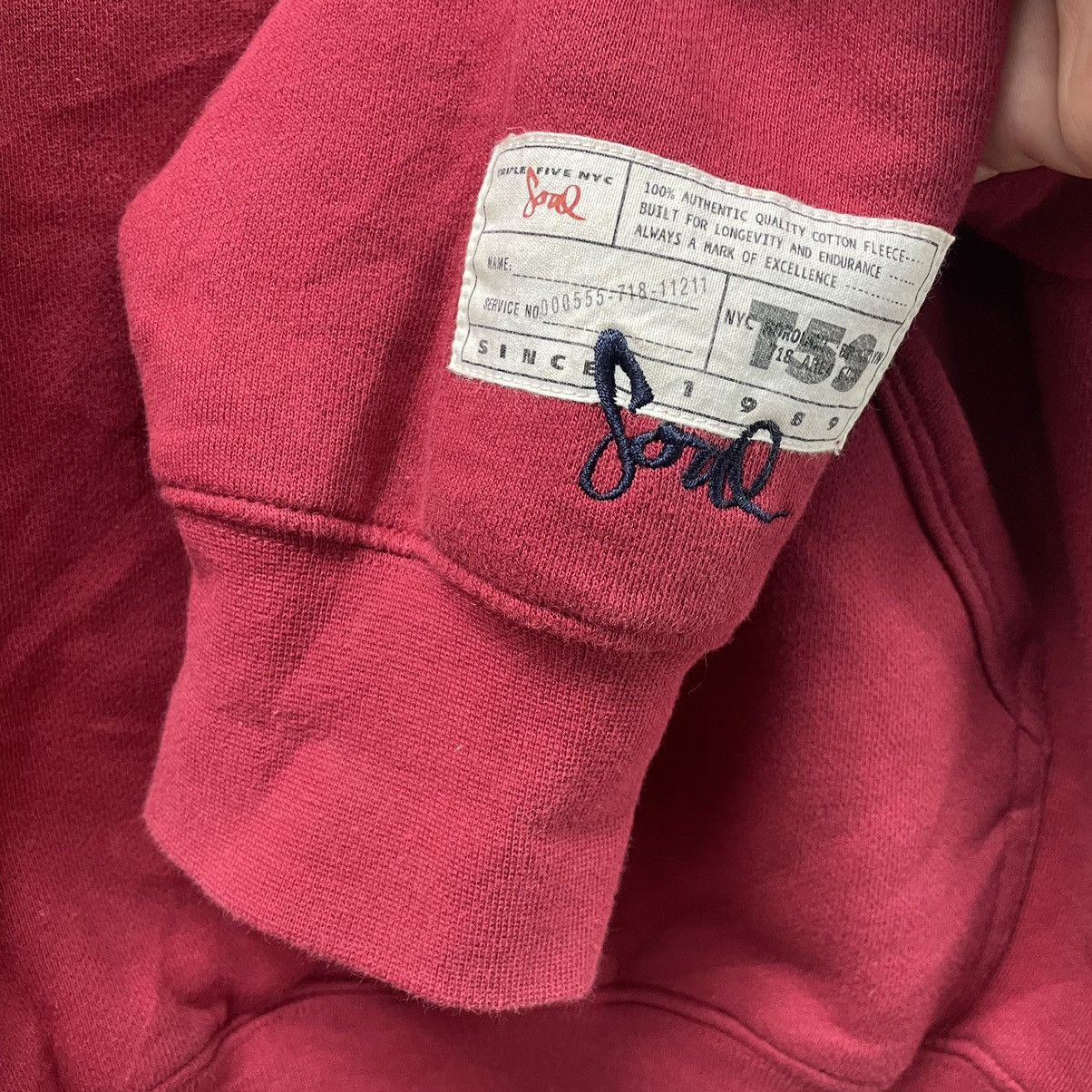 Triple 5 Soul × Vintage Triple 5 Soul Spellout Hoodie vintage Size US L / EU 52-54 / 3 - 4 Thumbnail