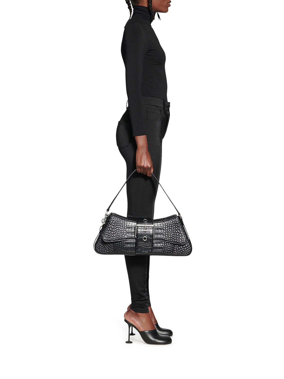 Balenciaga o1bcso1str0525 Stretch Leggings in Black Size 25" / US 0 / IT 36 - 4 Thumbnail