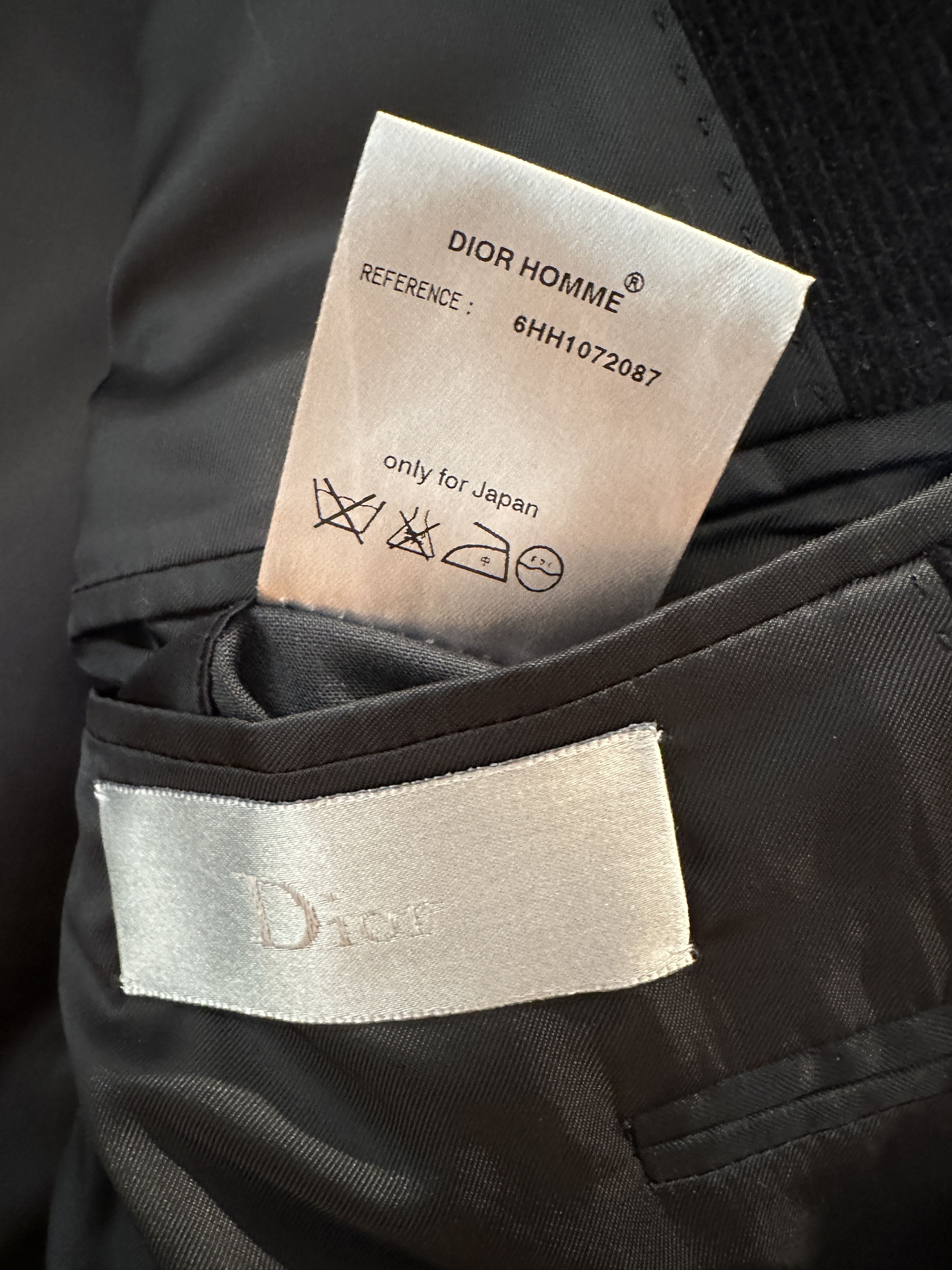 Dior DIOR HOMME HEDI SLIMANE BLACK COTTON CORDUROY SUIT SZ 46 Size 46R - 6 Thumbnail