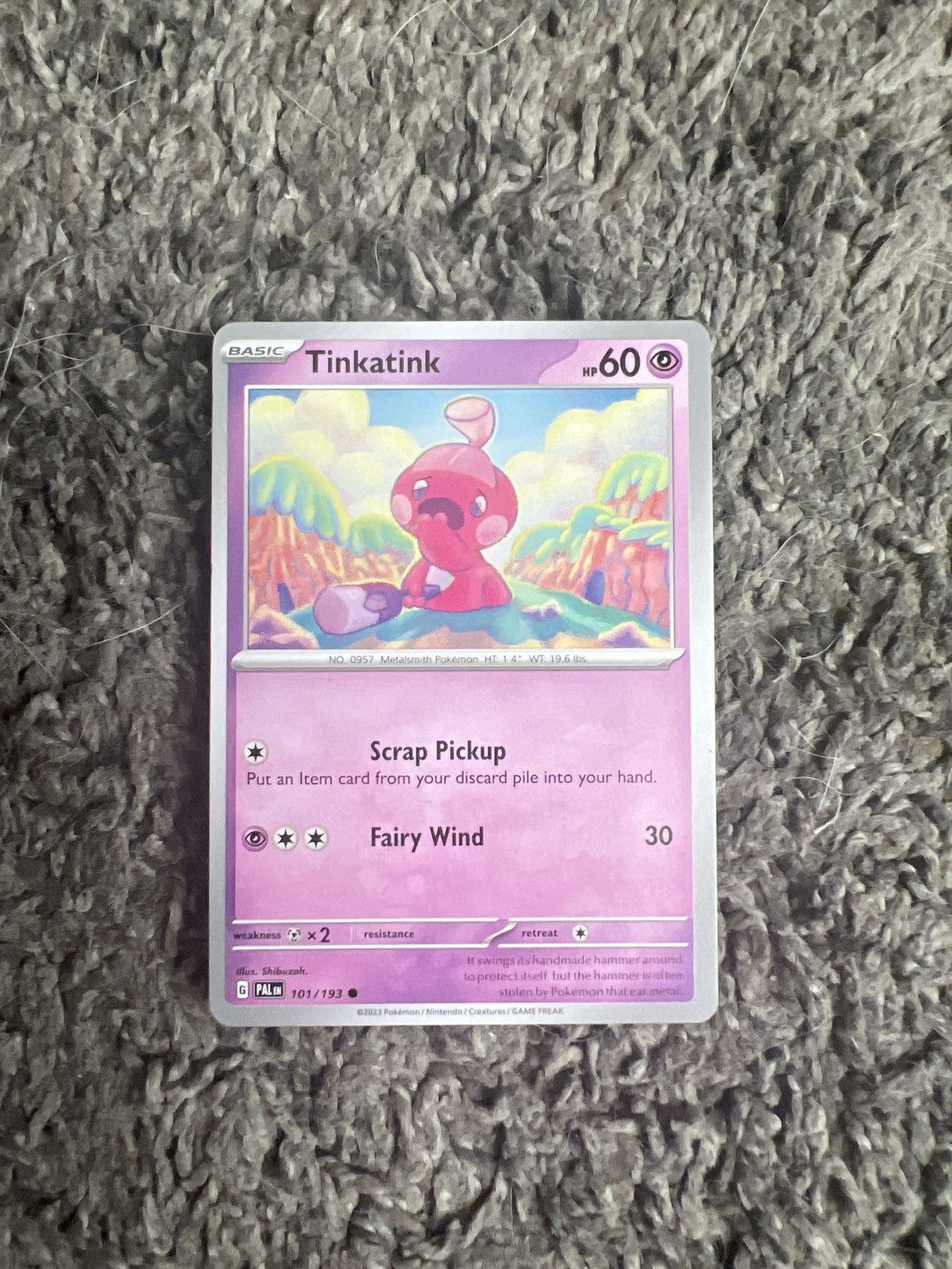 Hypebeast × Nintendo × Pokemon 2023 Pokémon Tinkatink Basic Card Size ONE SIZE - 1 Thumbnail