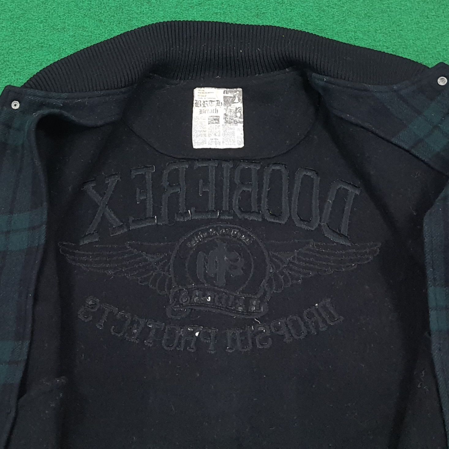 Japanese Brand Vintage Doobierex Plaid Varsity Jacket Wool Blend C309N15 Size US L / EU 52-54 / 3 - 6 Thumbnail