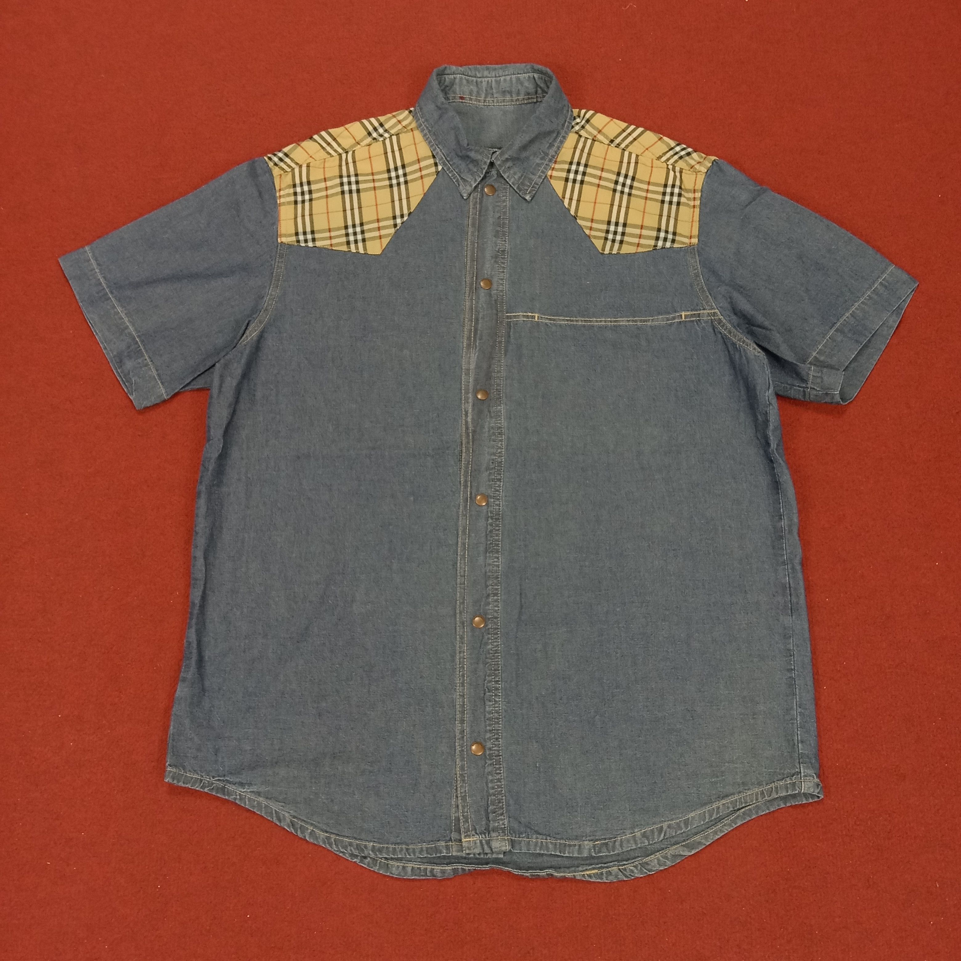 Burberry × Vintage Burberry London Luxury Brand Nova Check Design Casual Shirt Size US XL / EU 56 / 4 - 1 Thumbnail