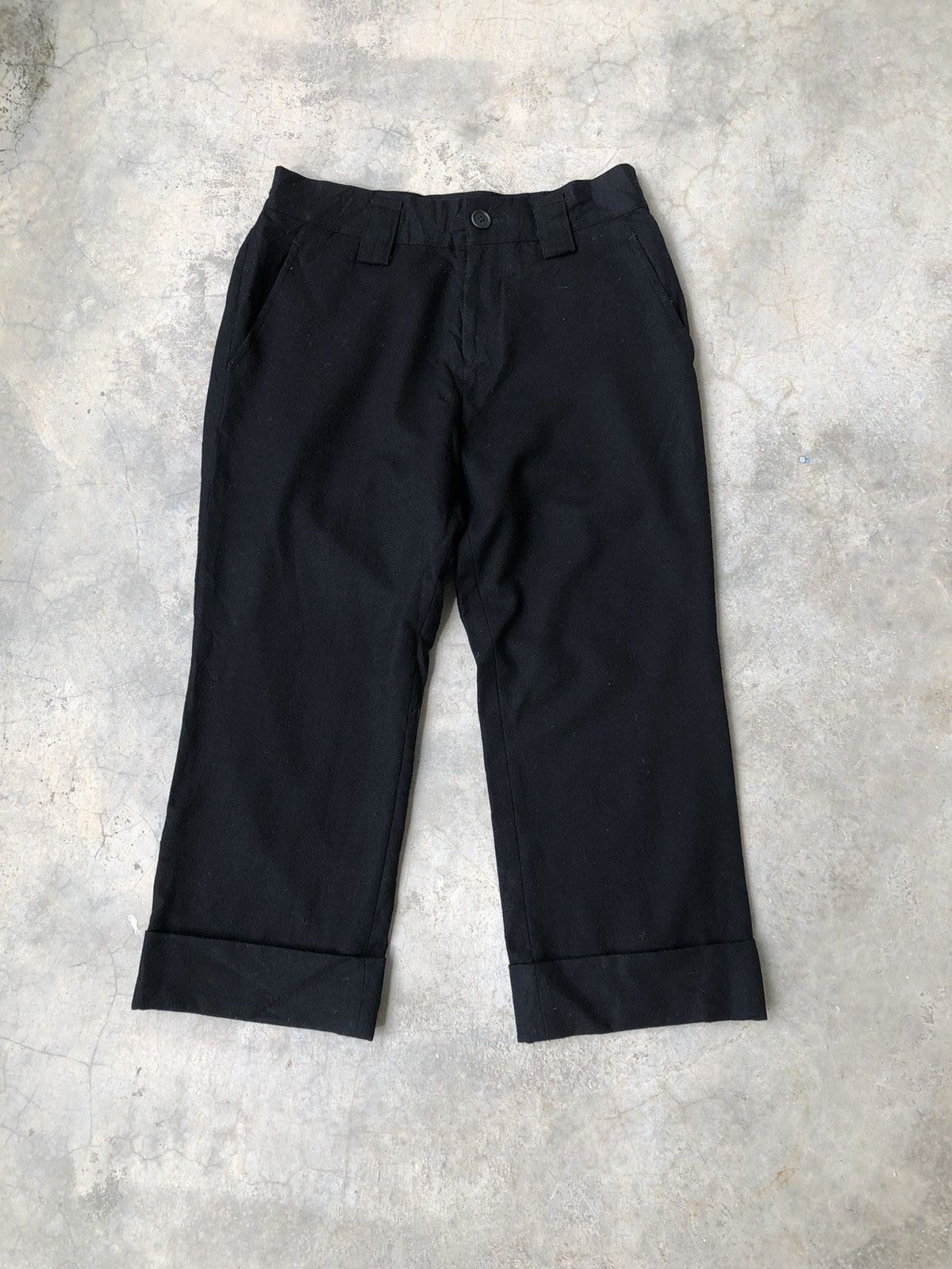 Yohji Yamamoto Yohji Yamamoto Y’s Wool Cropped 3 Quarter Fold Wool Pant Size US 30 / EU 46 - 5 Thumbnail