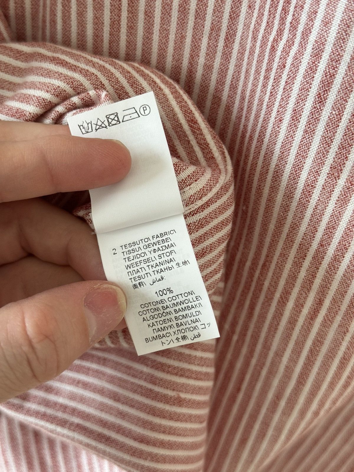 Brunello Cucinelli Red and White Striped Linen Leisure Fit XXXL Size US XXL / EU 58 / 5 - 14 Thumbnail