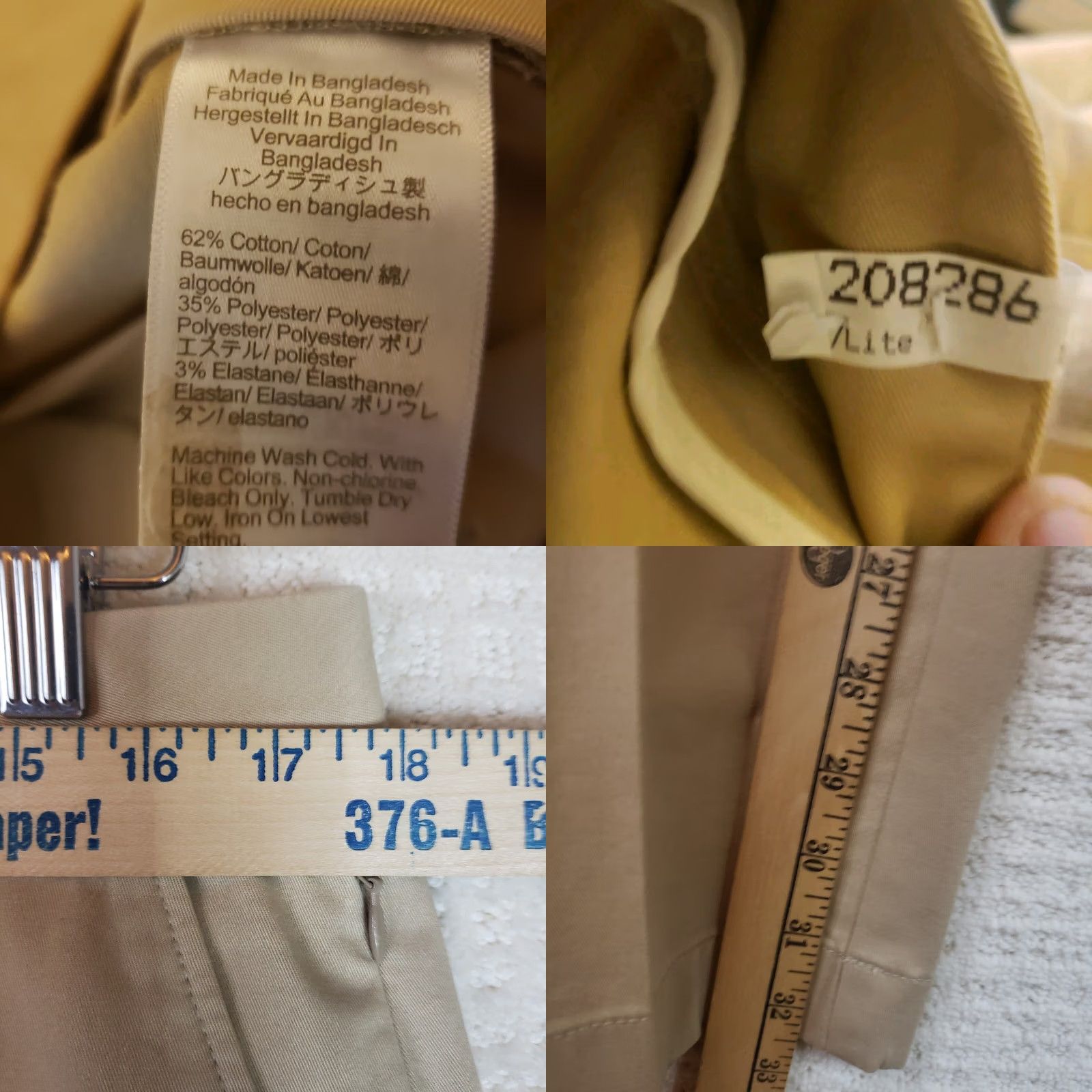 J.Crew J.CREW Flex Thompson Chino Pants Men Regular Straight tan khaki 35x32 Slim? (Note: There is a potential ambiguity here.) Size US 35 - 10 Thumbnail