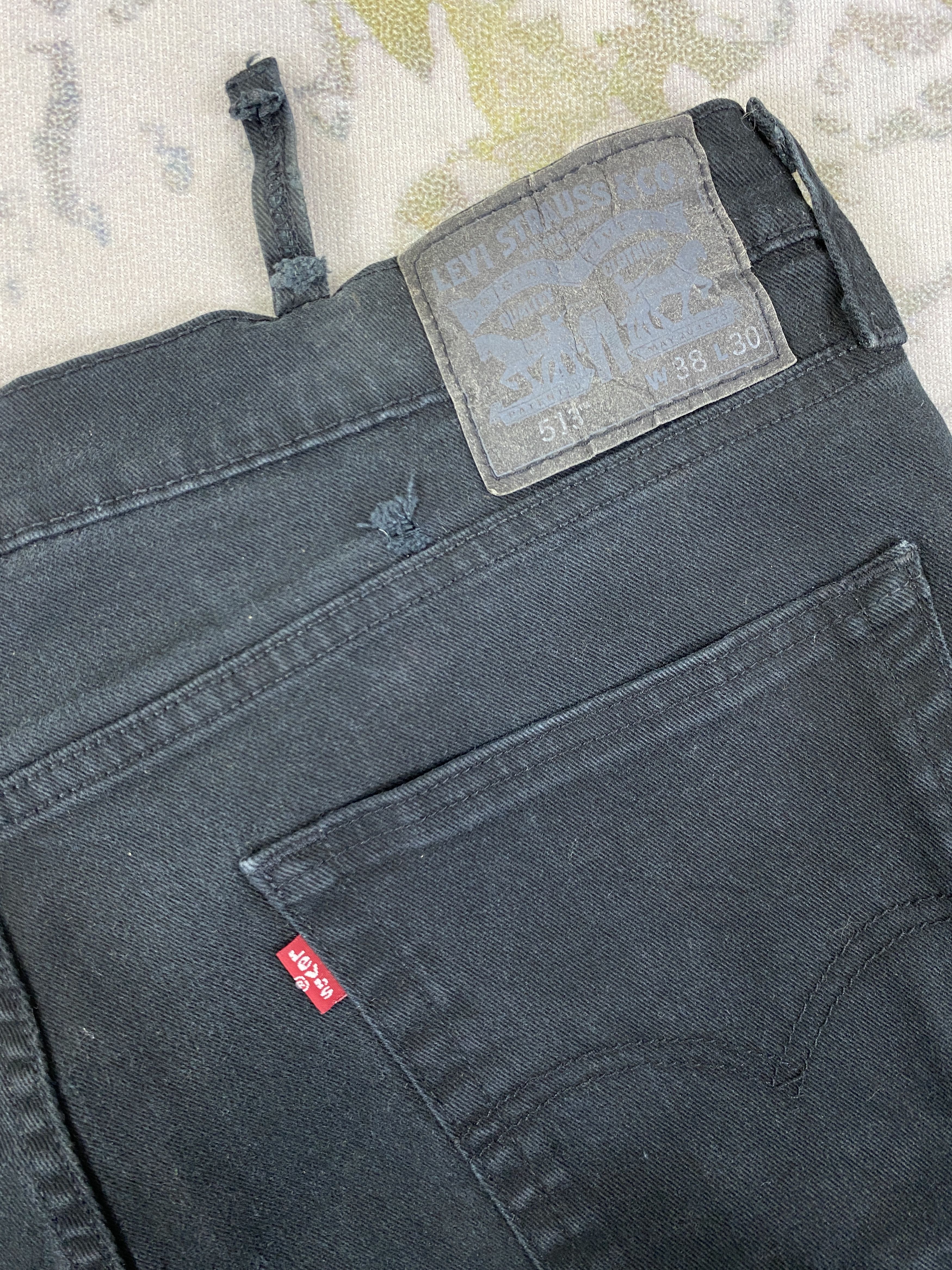 Levi's Black Vintage Levi's 513 Jeans 38x29.5 Denim -JN1471 Size US 38 / EU 54 - 13 Thumbnail
