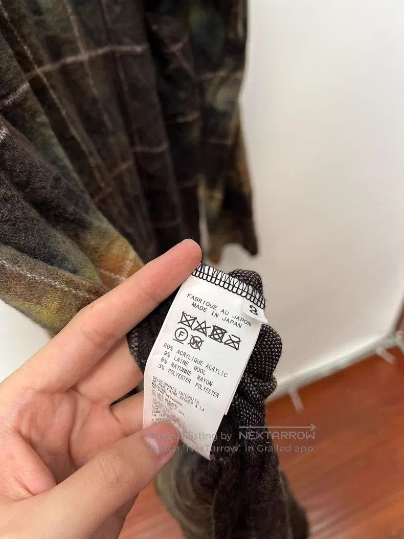 Yohji Yamamoto YOHJI YAMAMOTO Plaid Faded Wool and Polyester Bathrobe Coa Size US L / EU 52-54 / 3 - 8 Thumbnail