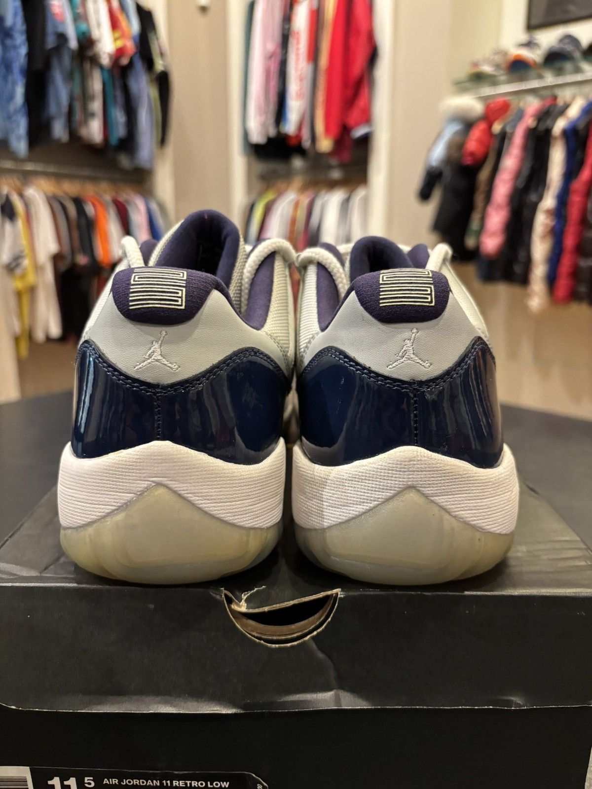 Jordan Brand Jordan 11 Retro Low ‘Georgetown’ Size US 11.5 / EU 44-45 - 3 Thumbnail