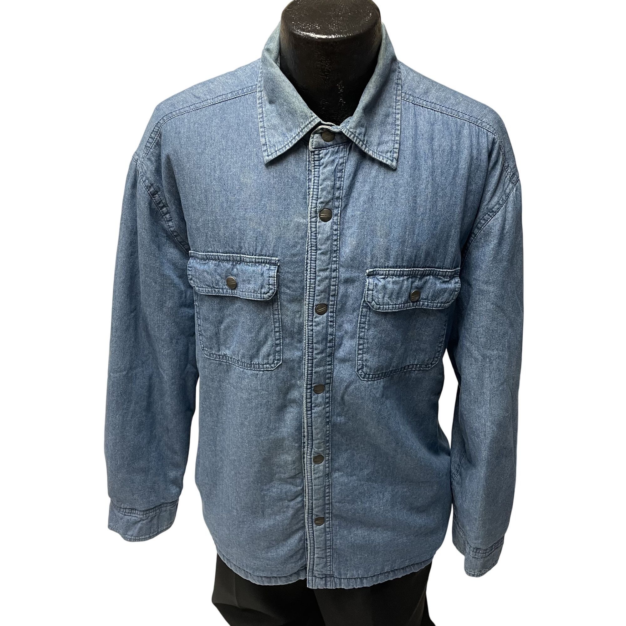 Craftsman Vtg Craftsman Blue Jean Mechanic Shop FLEECE LINED Jacket Size US XL / EU 56 / 4 - 1 Thumbnail
