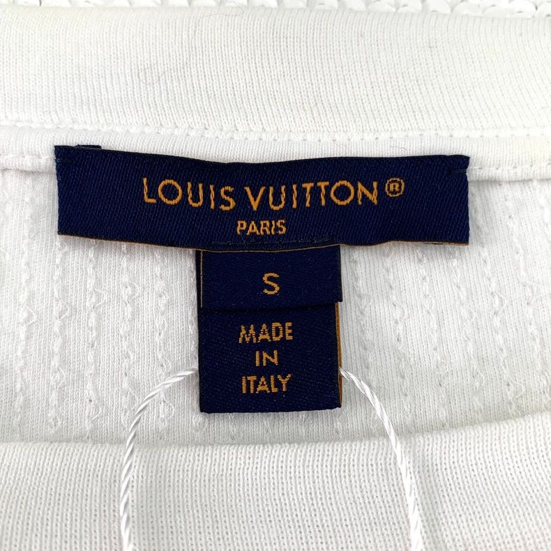 Louis Vuitton Louis Vuitton 23 White Sequined Cotton Crew Neck Short Sle Size S / US 4 / IT 40 - 5 Thumbnail