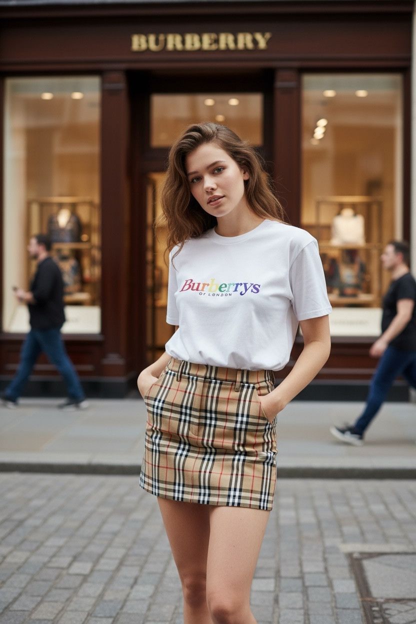 🔥Vintage BURBERRYS OF LONDON Embroidery “RAINBOW” Spellout