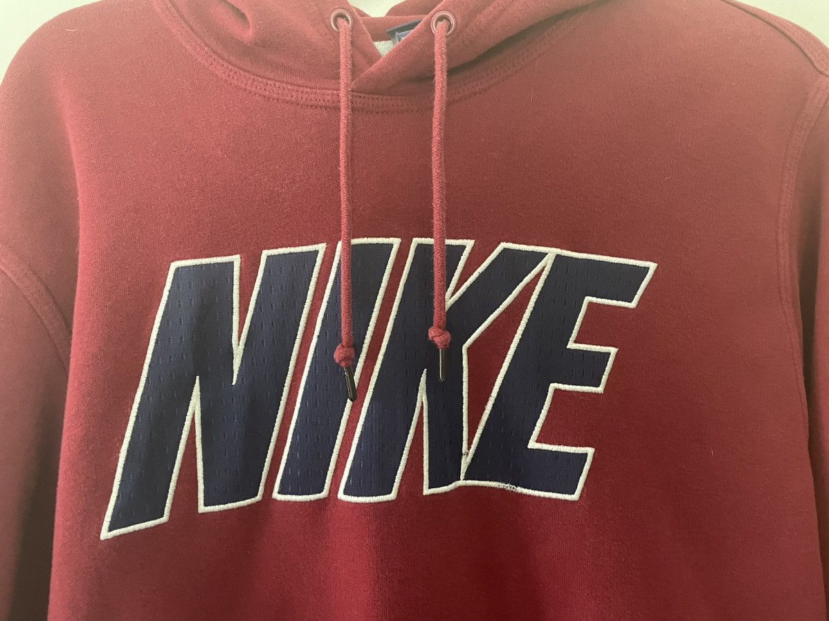 Nike Maroon Nike Vintage Hoodie Size US XL / EU 56 / 4 - 3 Thumbnail