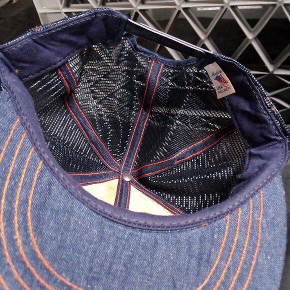 Other DS Vintage Frac-Tanks Denim Patch Snap Trucker Hat Size ONE SIZE - 6 Thumbnail