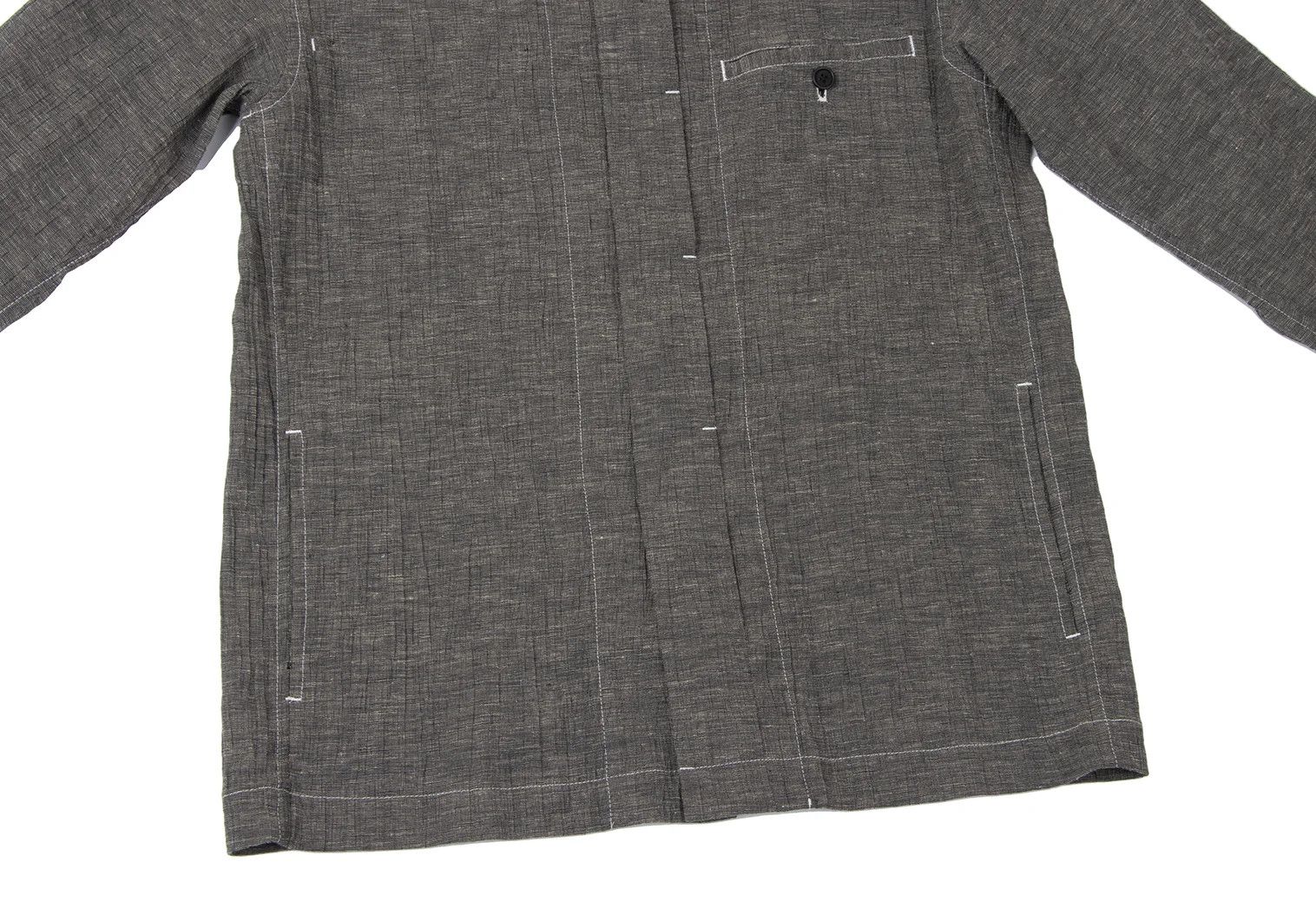 Issey Miyake Gray Stitch Shirt Jacket in Good Condition, Size M Size US M / EU 48-50 / 2 - 8 Thumbnail